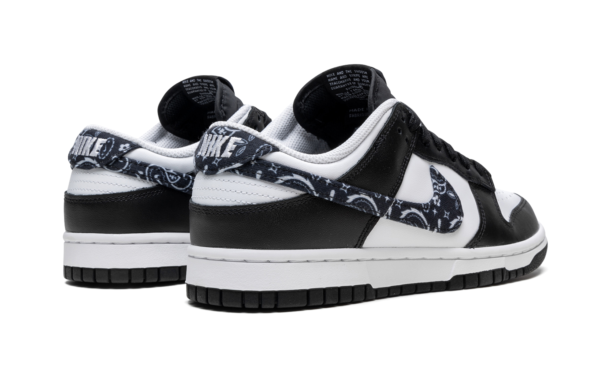 nike dunk low essential paisley pack black women s+DH4401-100+diagnol right behind view