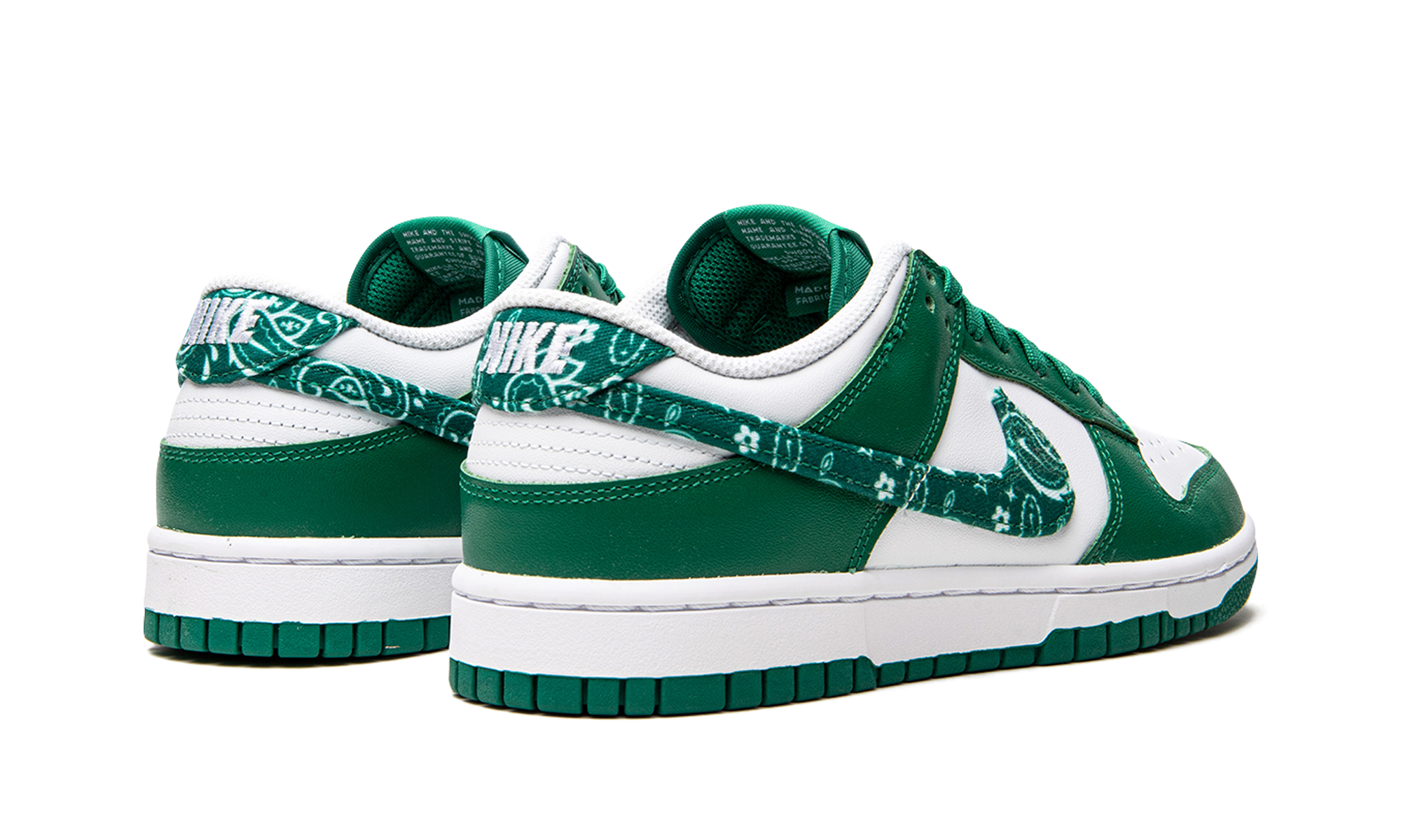 nike dunk low essential paisley pack green women s+DH4401-102+diagnol right behind view