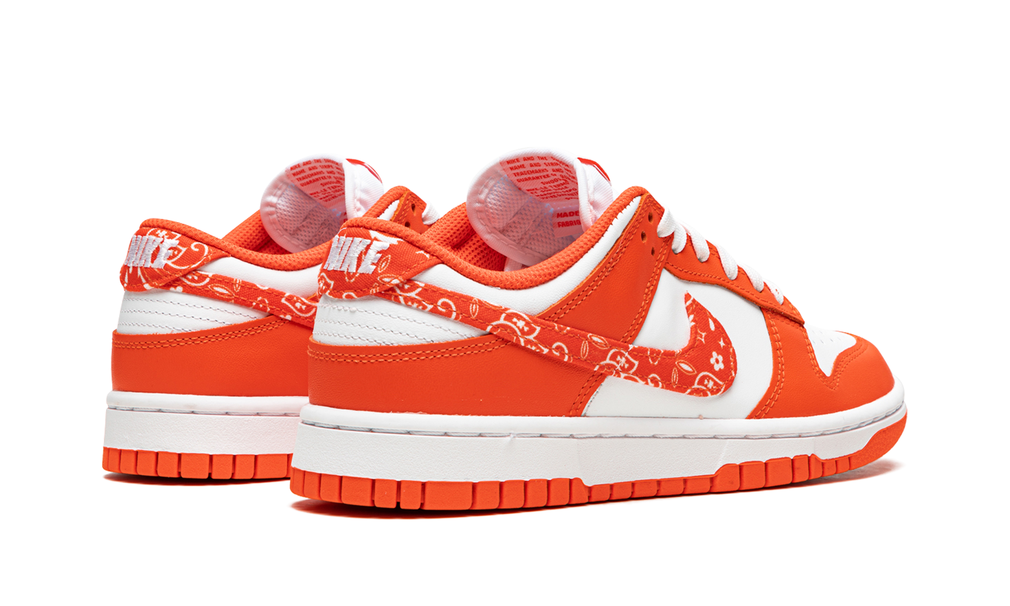 nike dunk low essential paisley pack orange women s+DH4401-103+diagnol right behind view