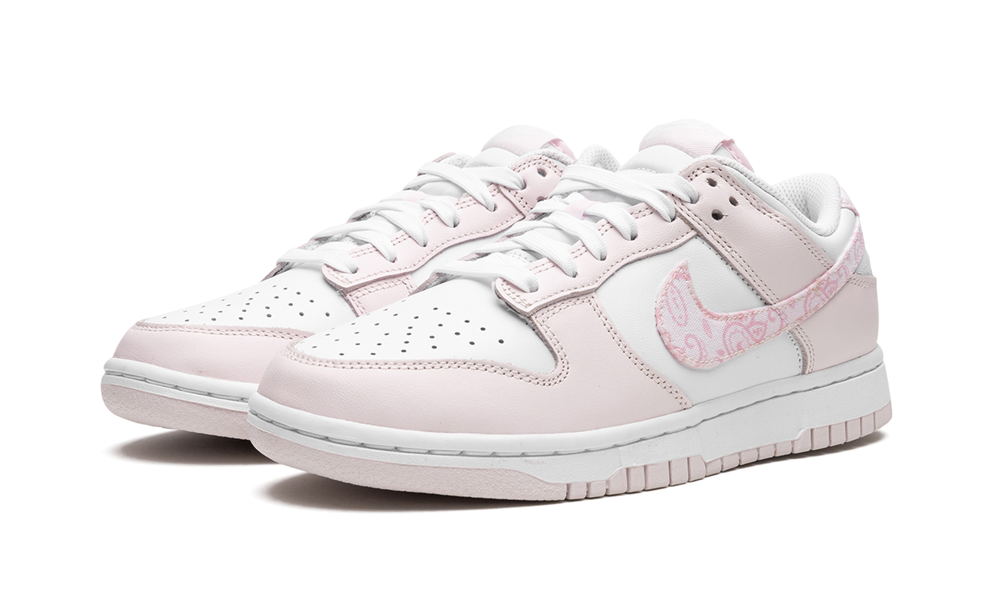 nike dunk low essential paisley pack pink women s+FD1449-100+diagnol left view