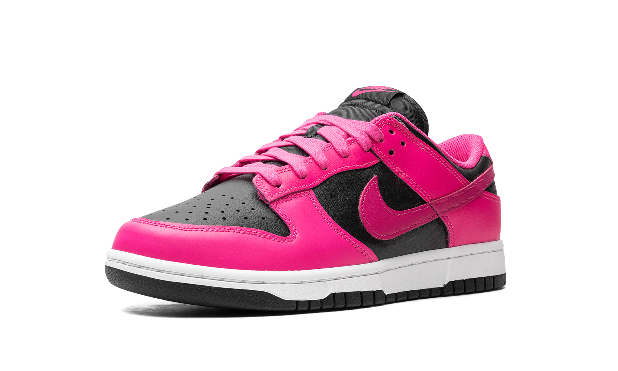 nike dunk low fierce pink black women s+DD1503-604+left diagnol single view