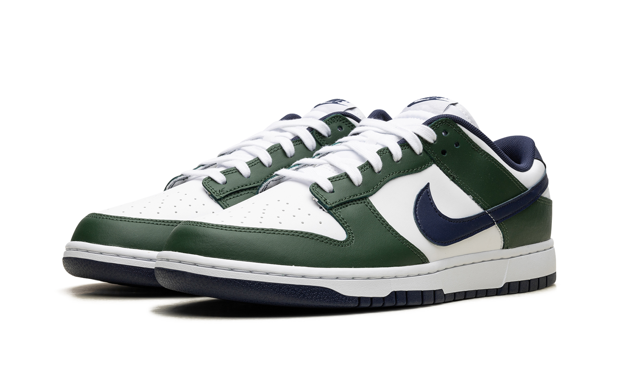 nike dunk low fir midnight navy+FV6911-300+diagnol left view