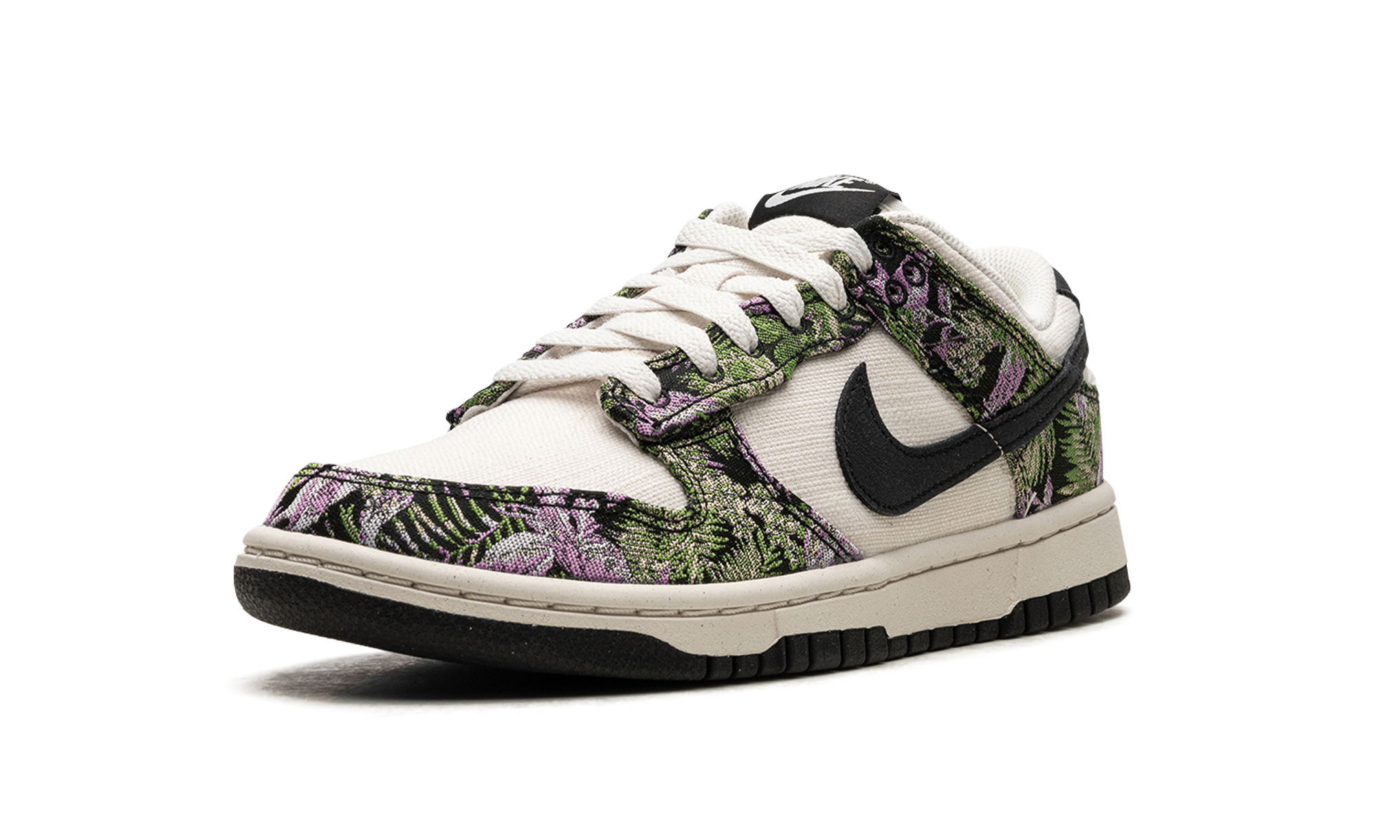 nike dunk low floral tapestry women s+FN7105-030+left diagnol single view