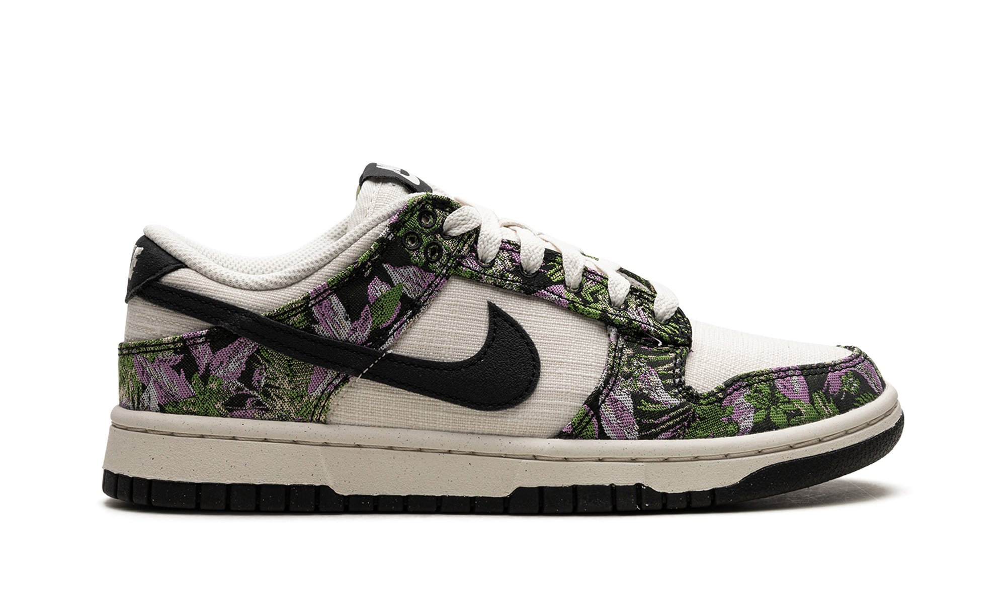 nike dunk low floral tapestry women s+FN7105-030+diagnol right view