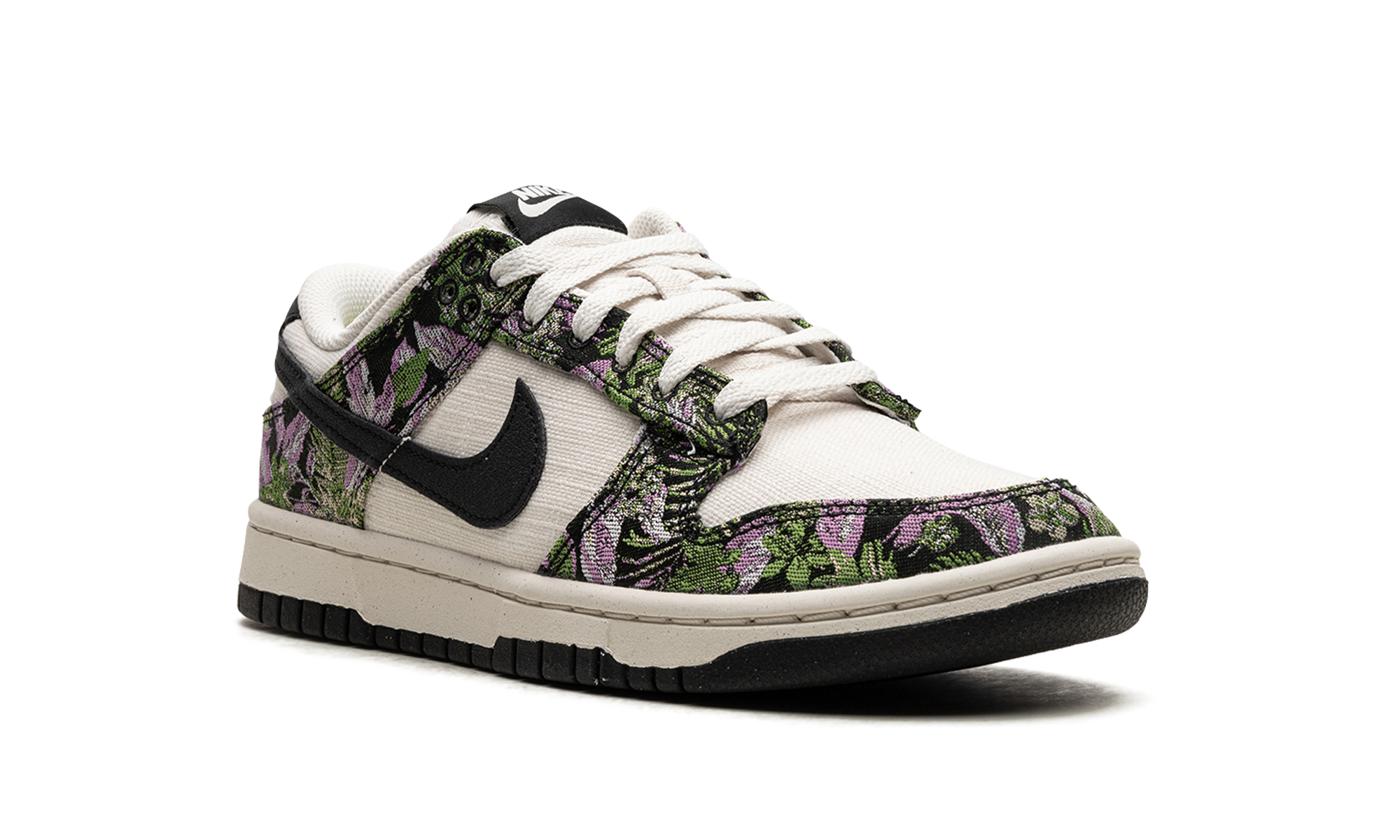 nike dunk low floral tapestry women s+FN7105-030+diagnol right view 1