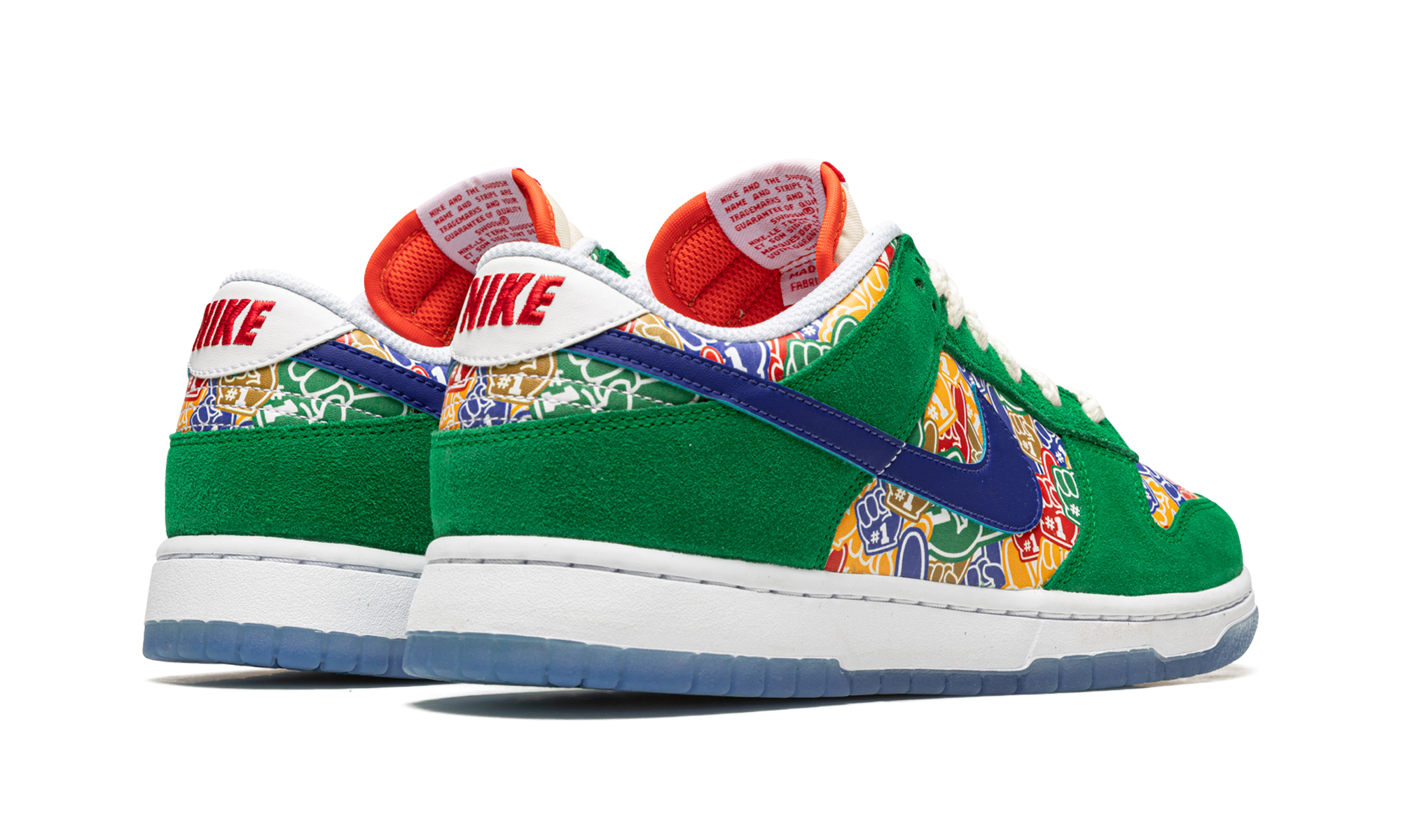 nike dunk low foam finger+DZ5184-300+diagnol right behind view