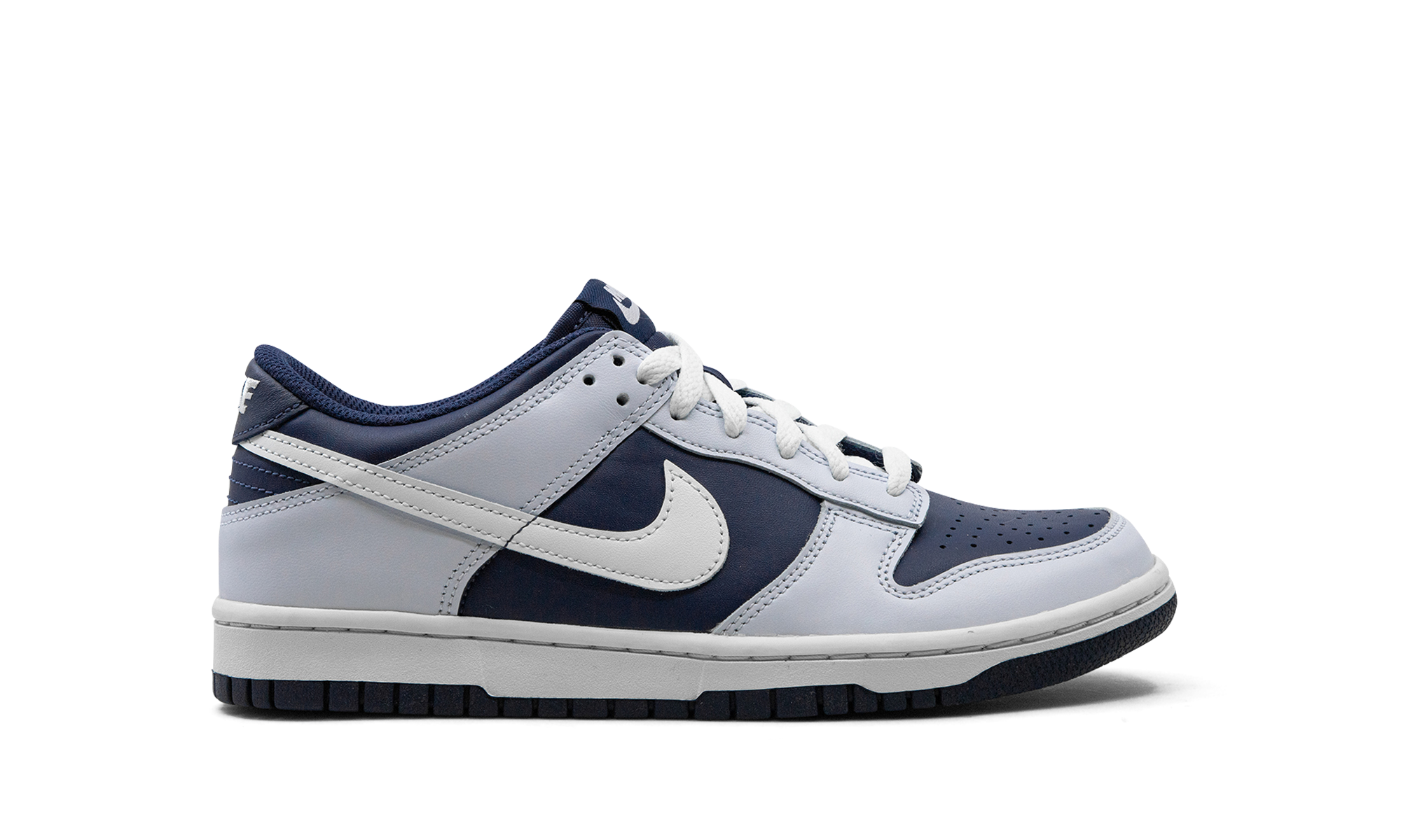 nike dunk low football grey midnight navy gs+FB9109-002+right view