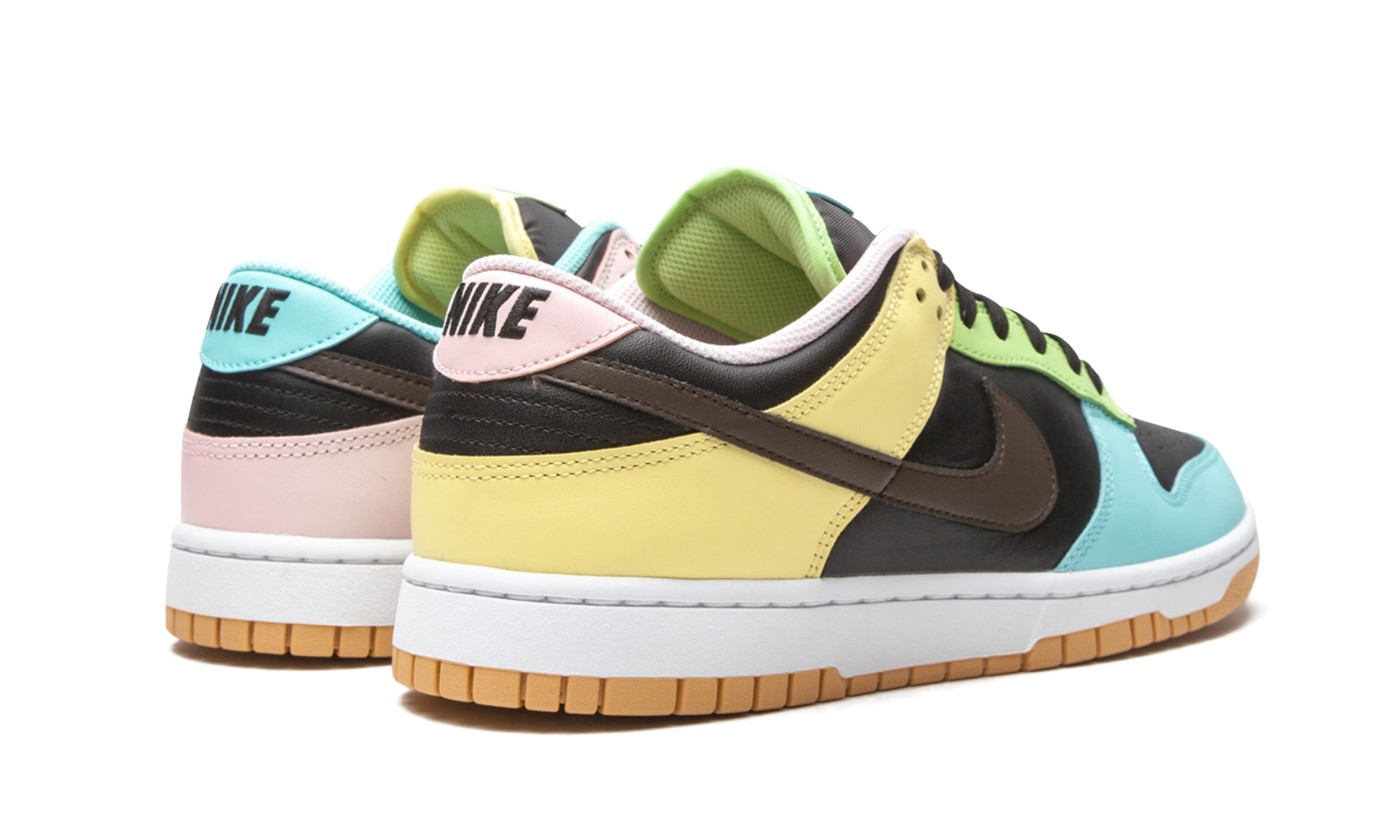 nike dunk low free 99 black+DH0952-001+diagnol right behind view