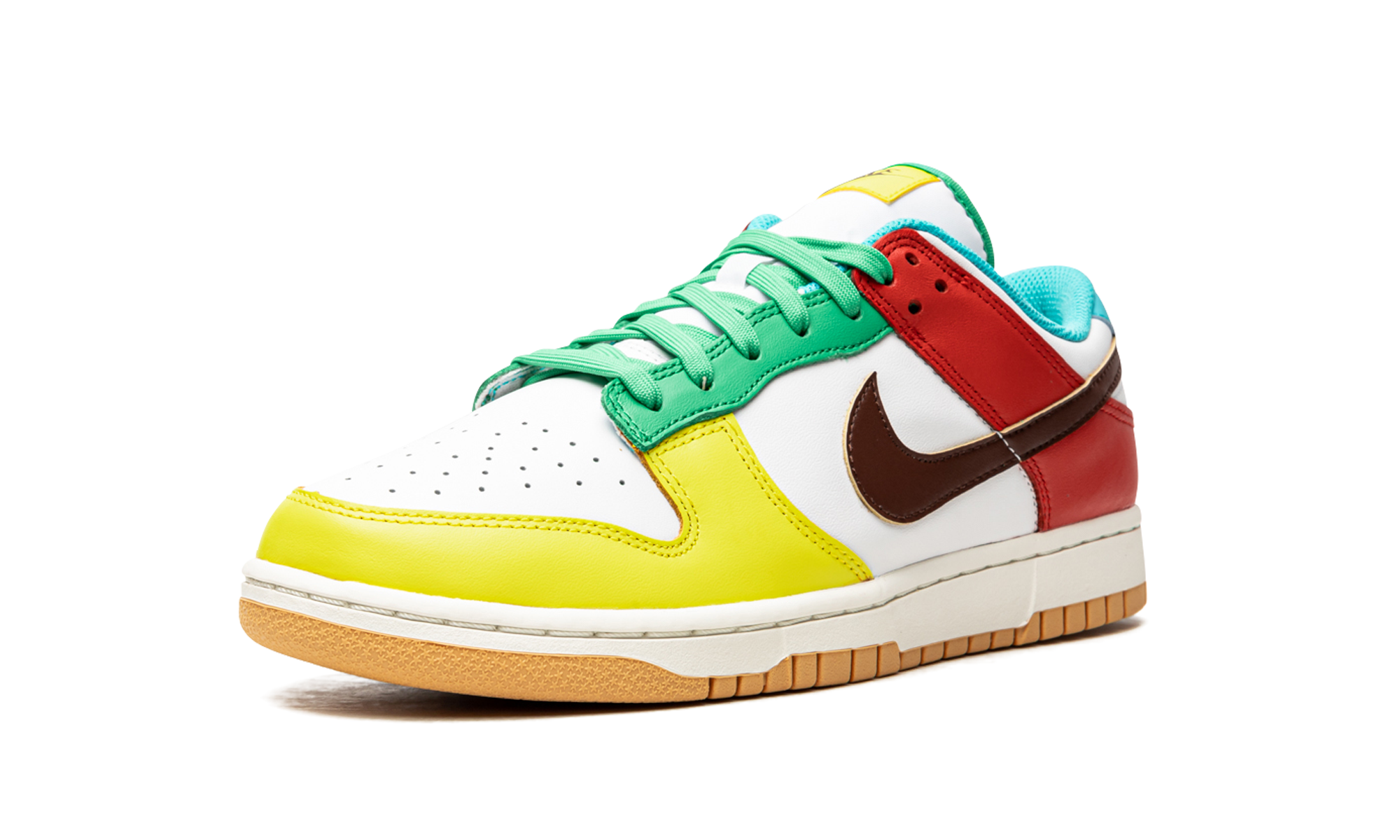 nike dunk low free 99 white+DH0952-100+left diagnol single view