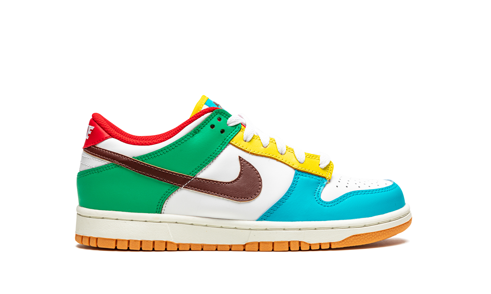 nike dunk low free 99 white gs+CZ2496-100+right view