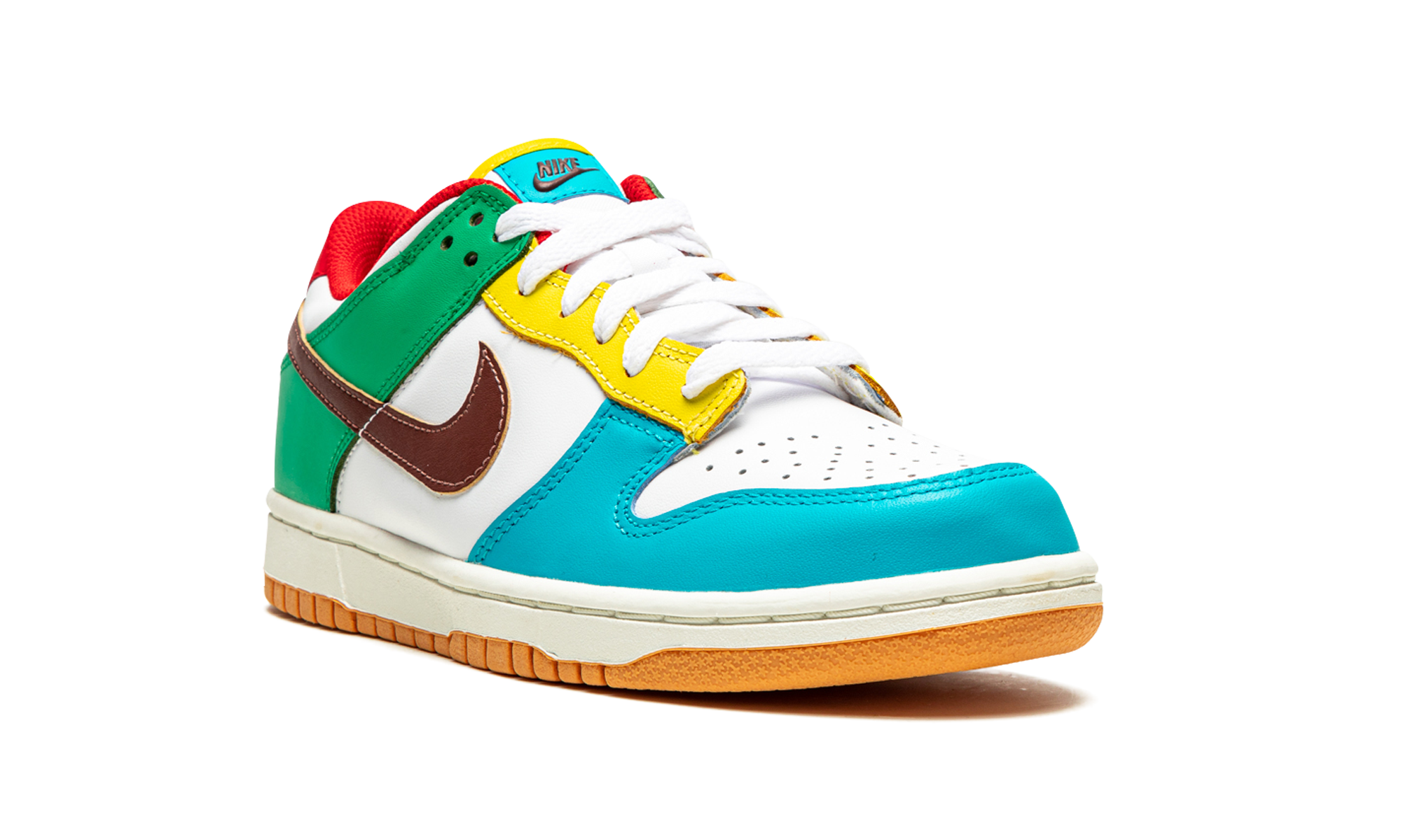 nike dunk low free 99 white gs+CZ2496-100+diagnol right view