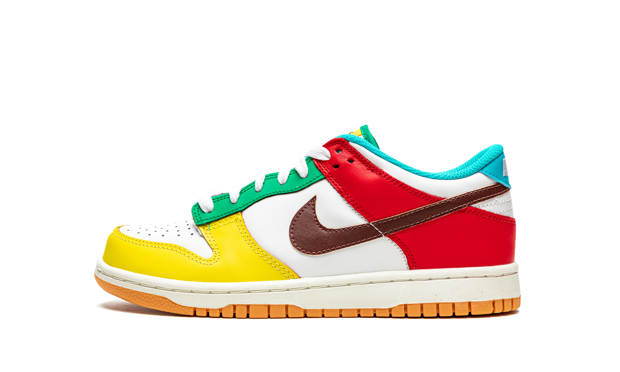 nike dunk low free 99 white gs+CZ2496-100+diagnol right view 1