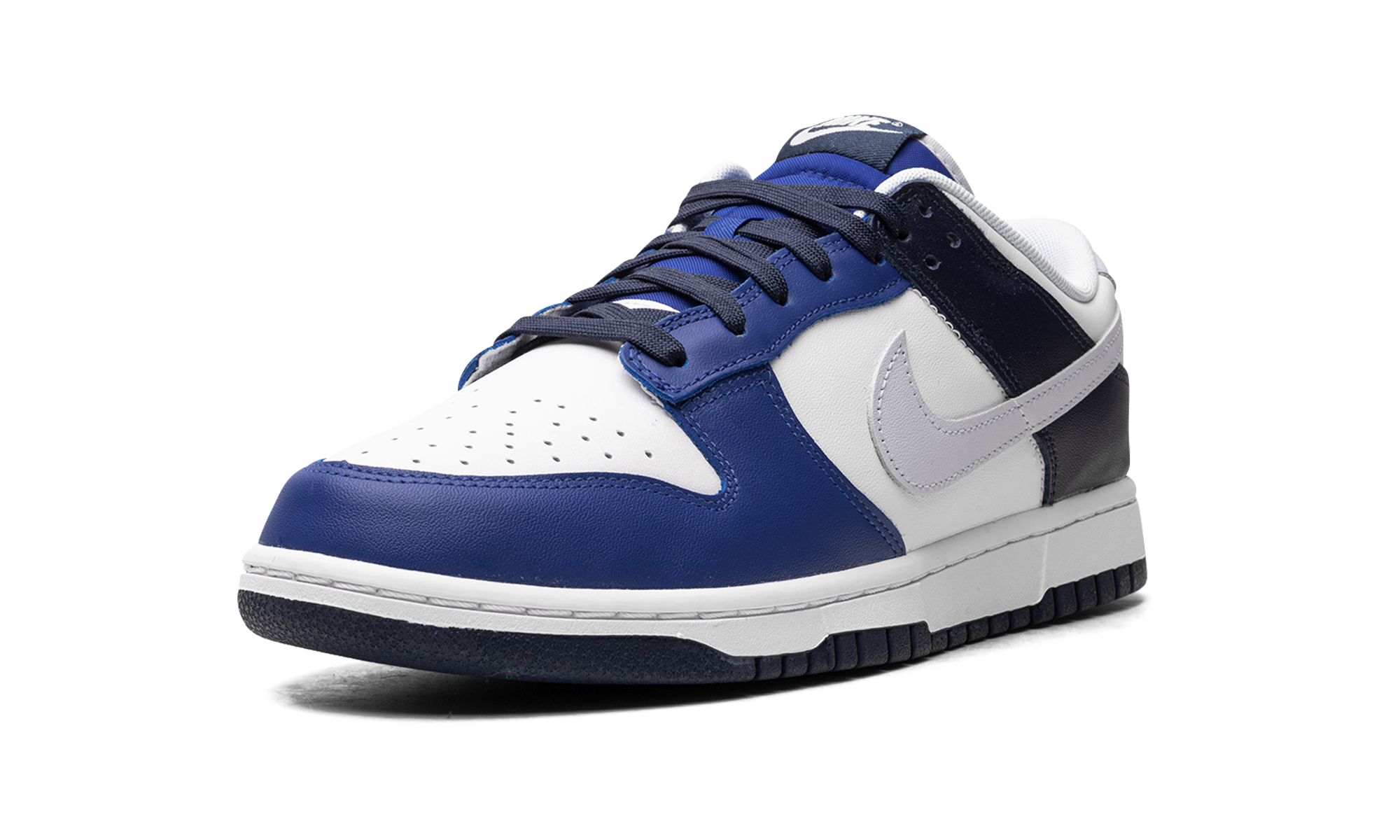 nike dunk low game royal navy+FQ8826-100+left diagnol single view