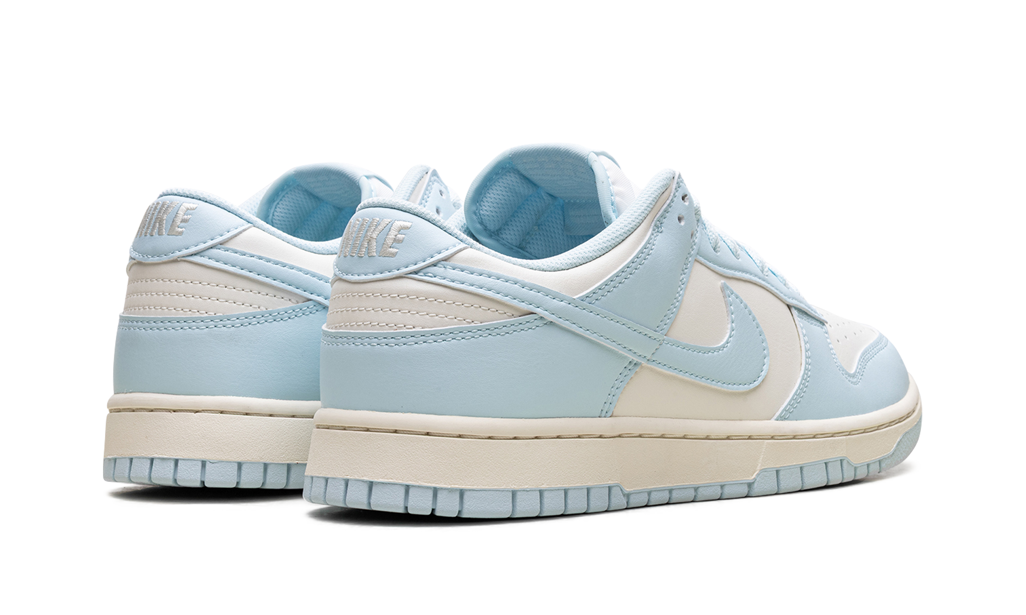 nike dunk low glacier blue pale ivory+HF5441-103+diagnol right behind view