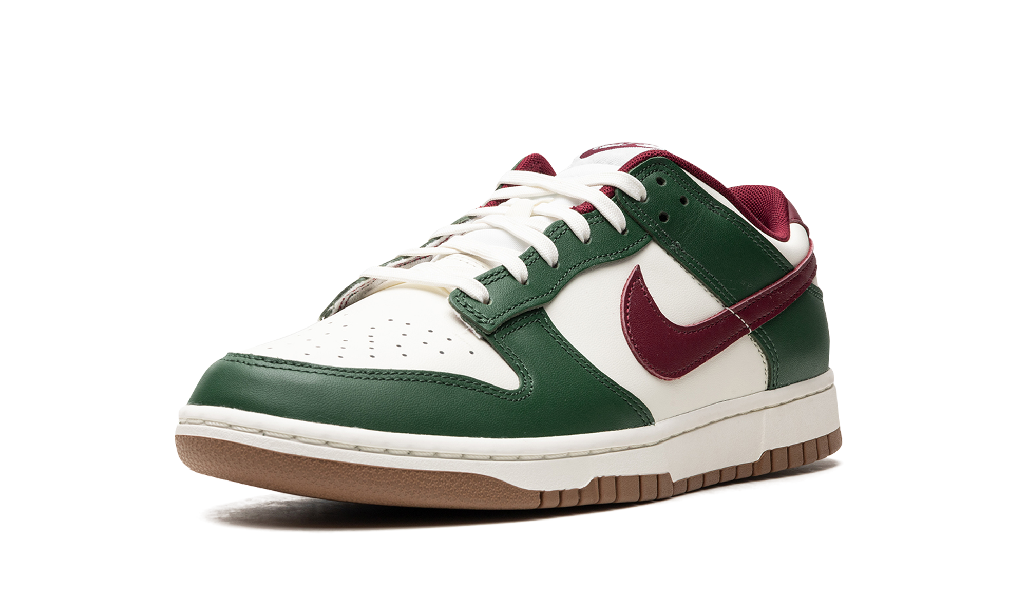 nike dunk low gorge green+FB7160-161+left diagnol single view
