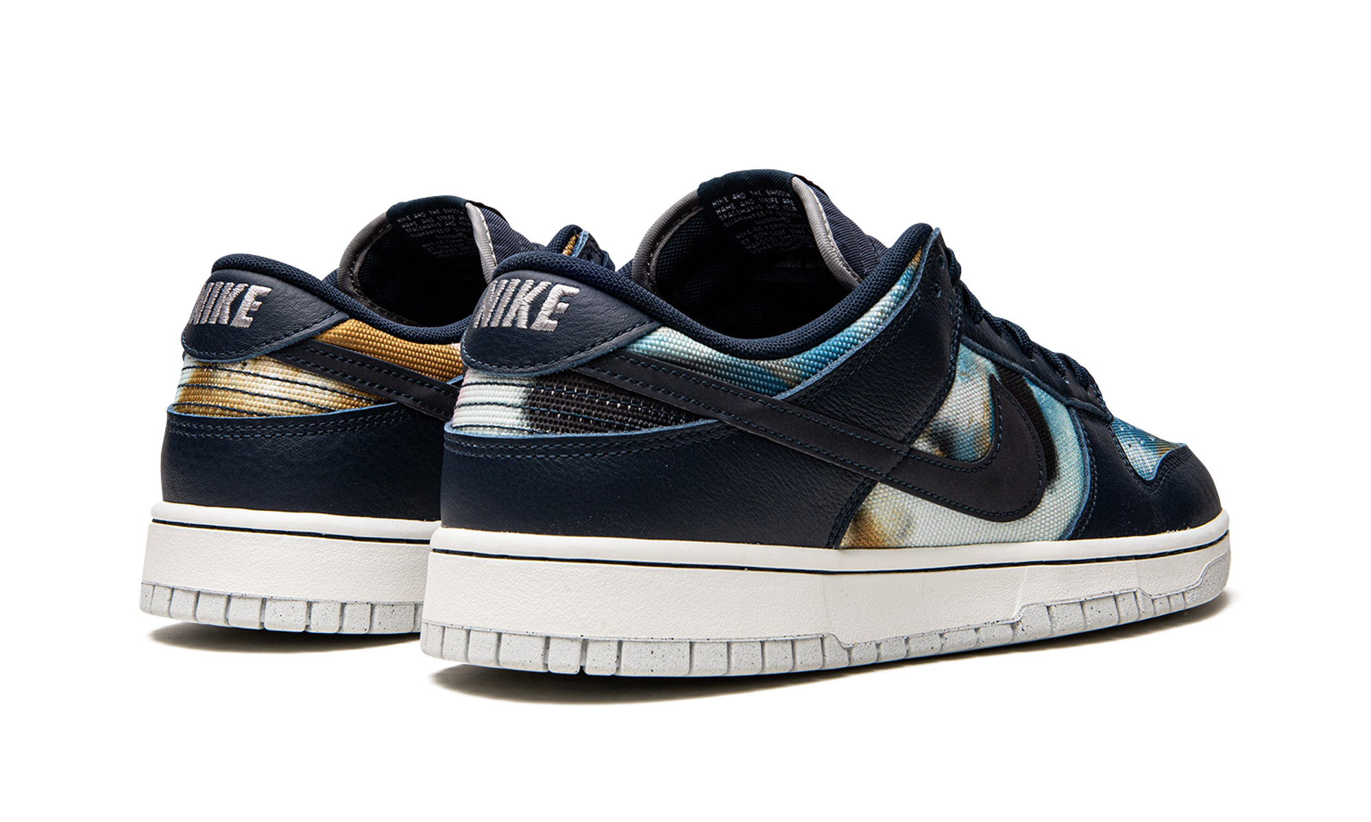 nike dunk low graffiti navy+DM0108-400+diagnol right behind view