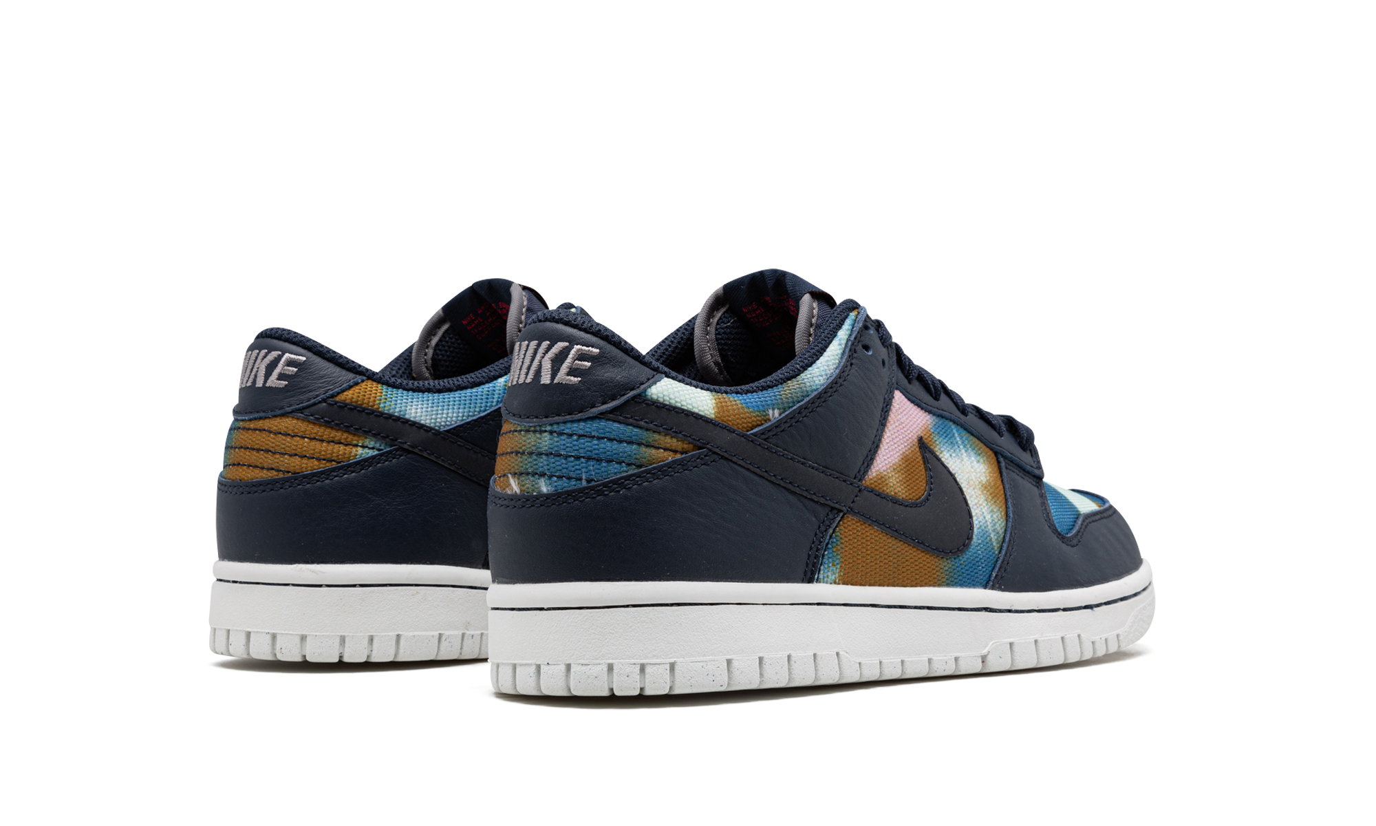 nike dunk low graffiti navy gs+DM1051-400+diagnol right behind view