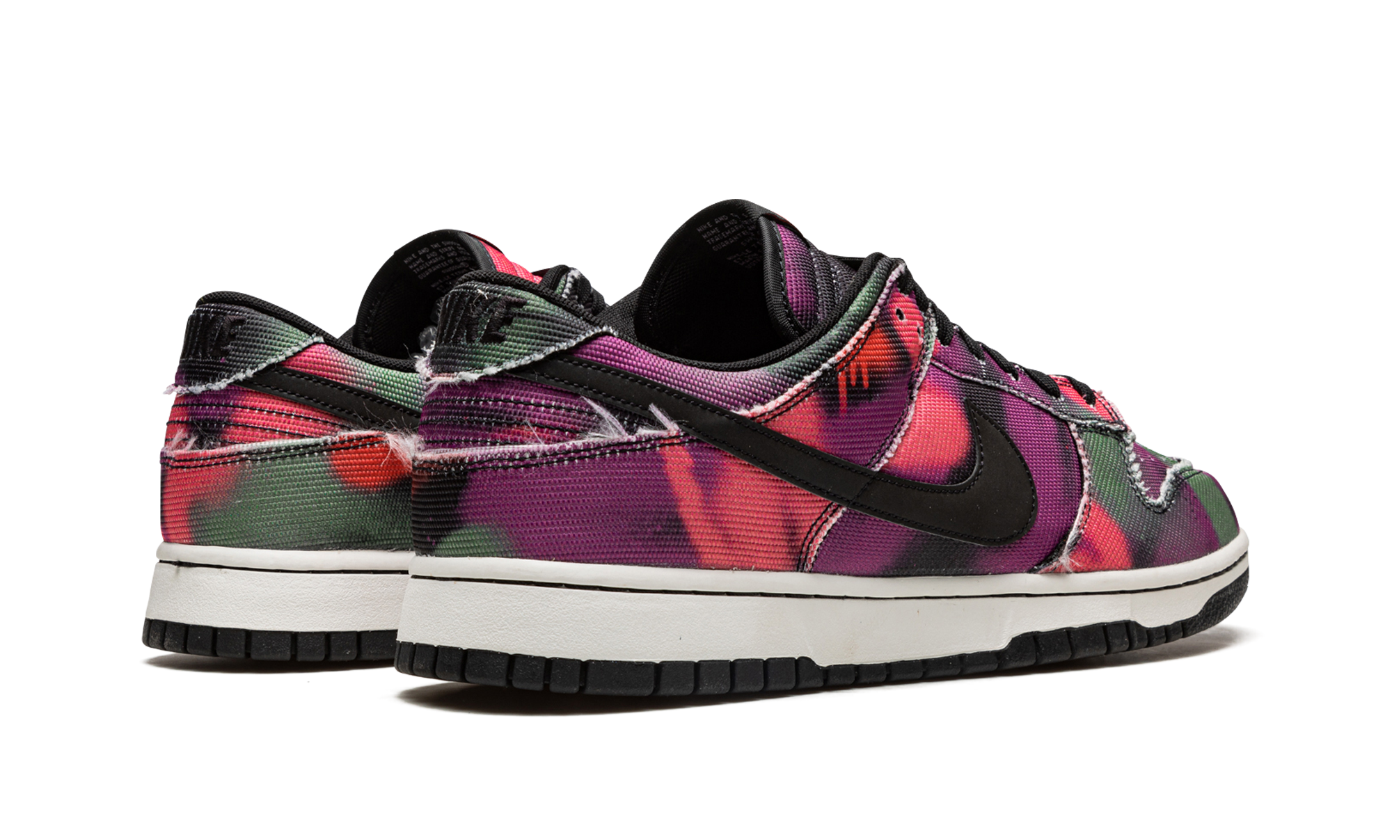 nike dunk low graffiti pink+DM0108-002+diagnol right behind view