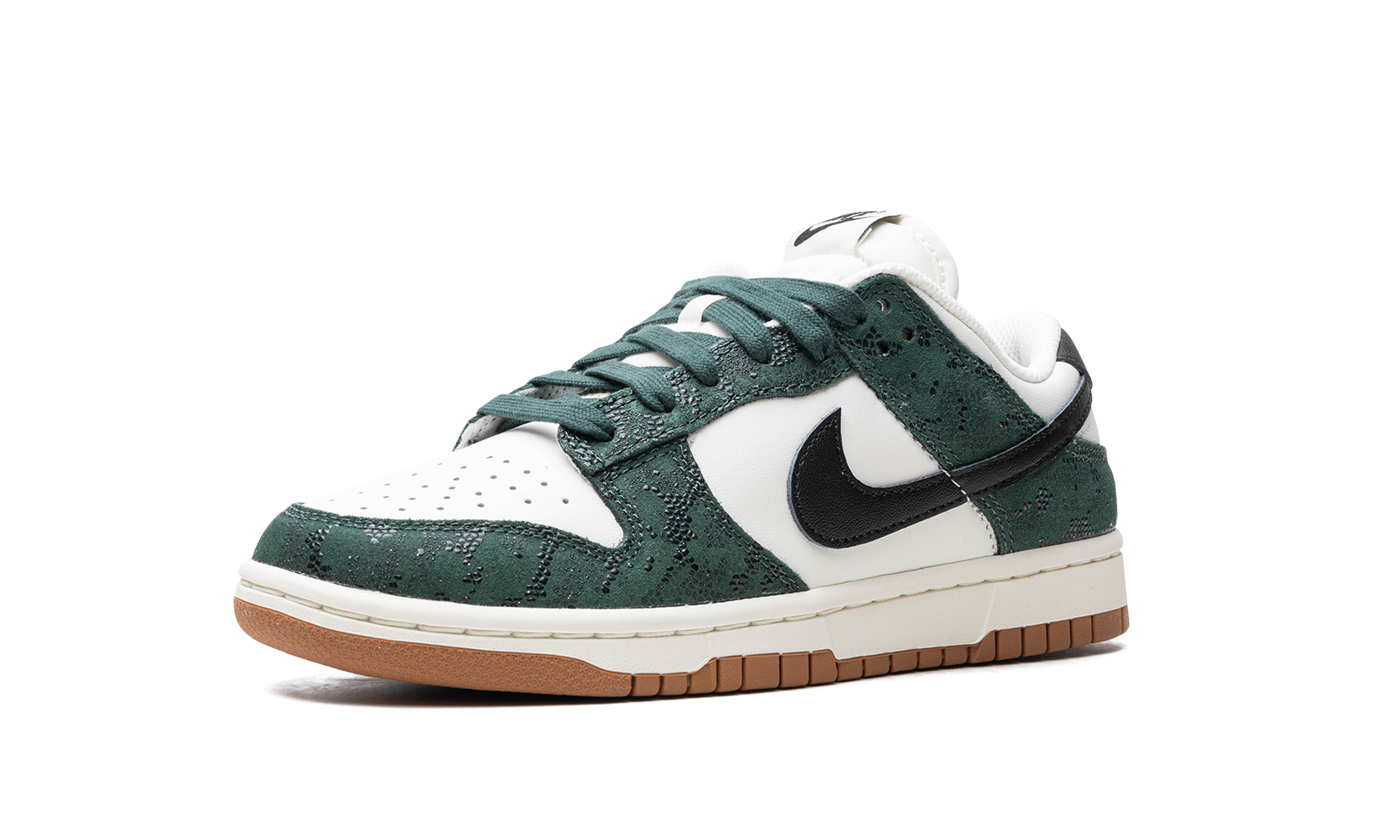 nike dunk low green snake women s+FQ8893-397+left diagnol single view