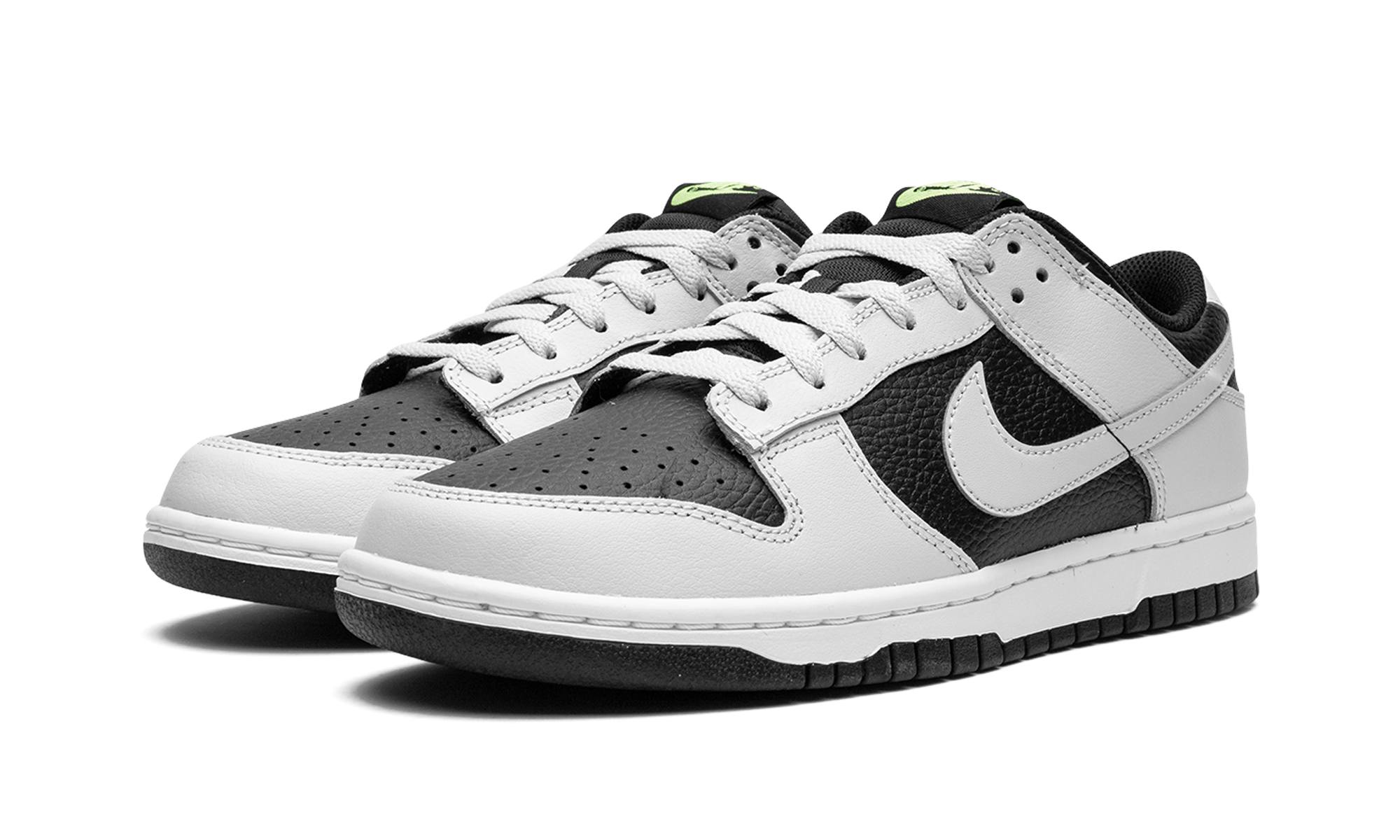 nike dunk low grey panda volt+FD9756-001+diagnol left view