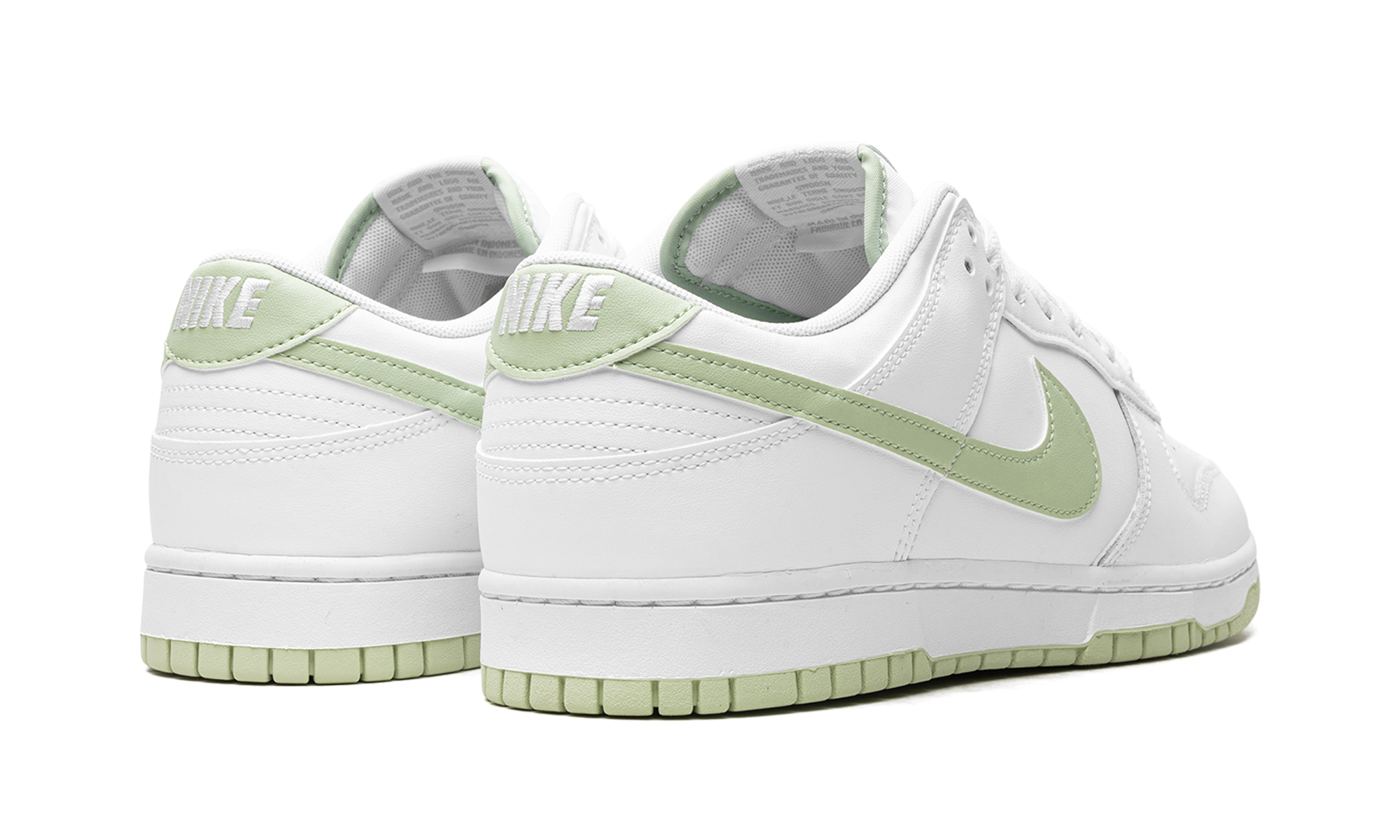 nike dunk low honeydew+DV0831-105+diagnol right behind view