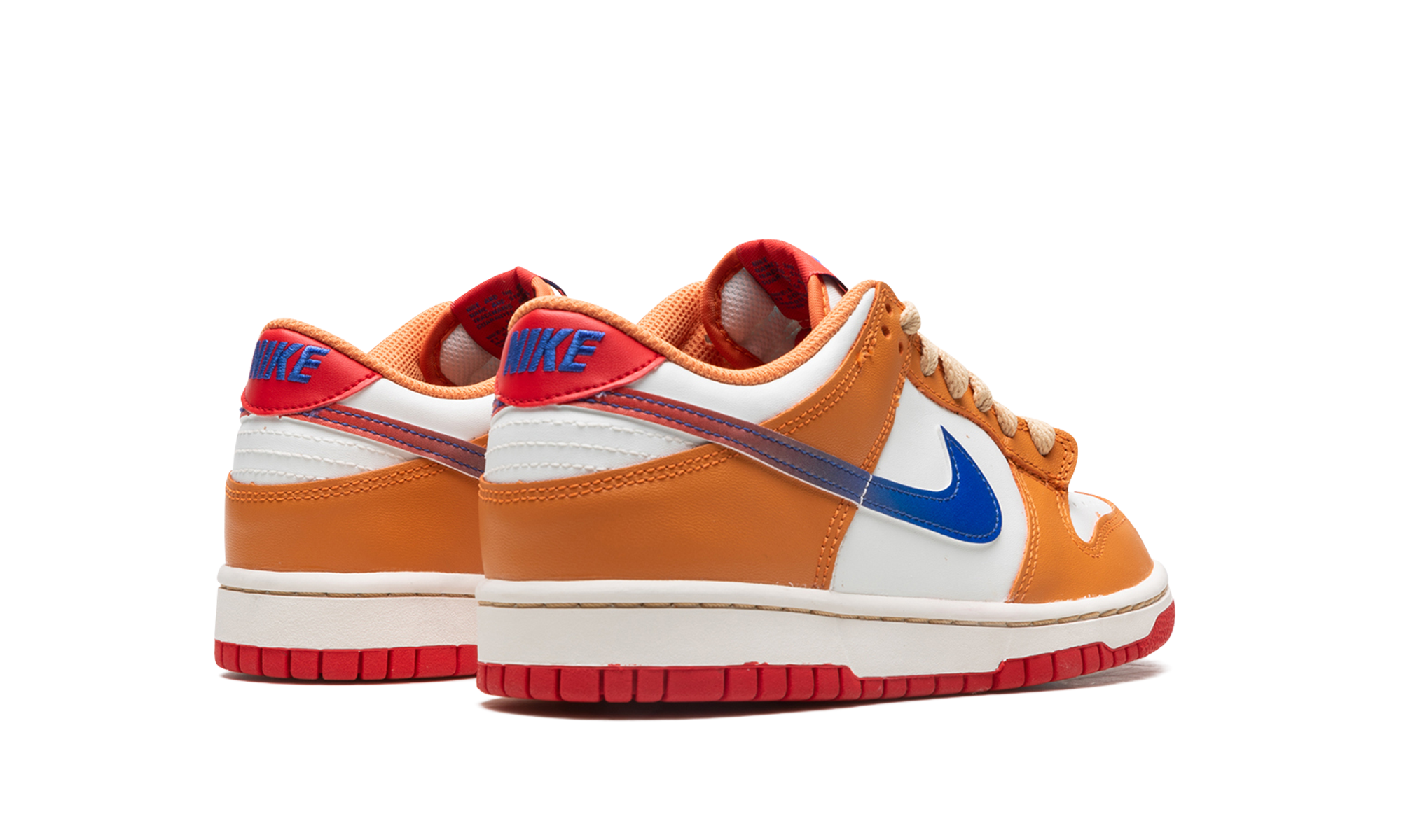 nike dunk low hot curry game royal gs+DH9765-101+diagnol right behind view