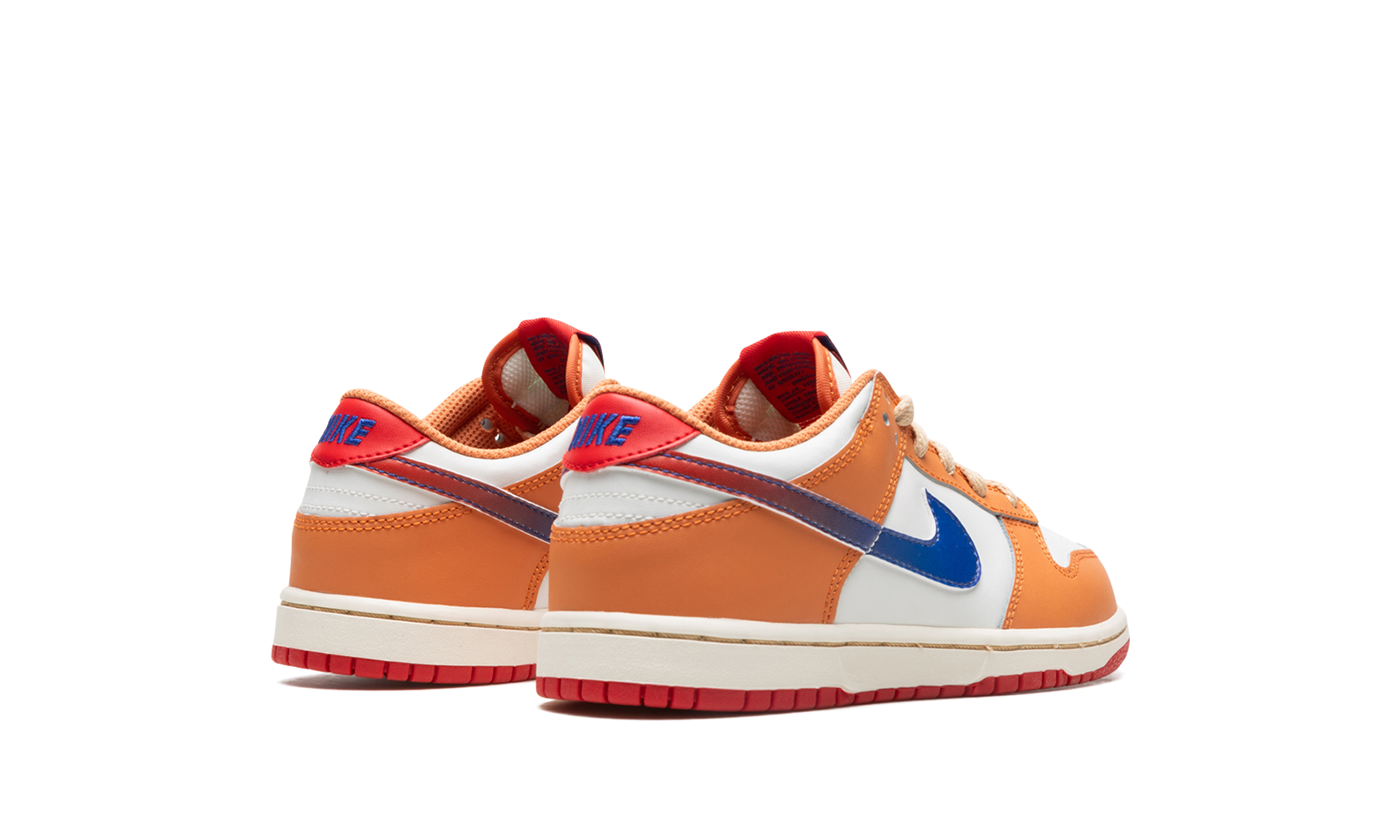 nike dunk low hot curry game royal ps+DH9756-101+diagnol right behind view