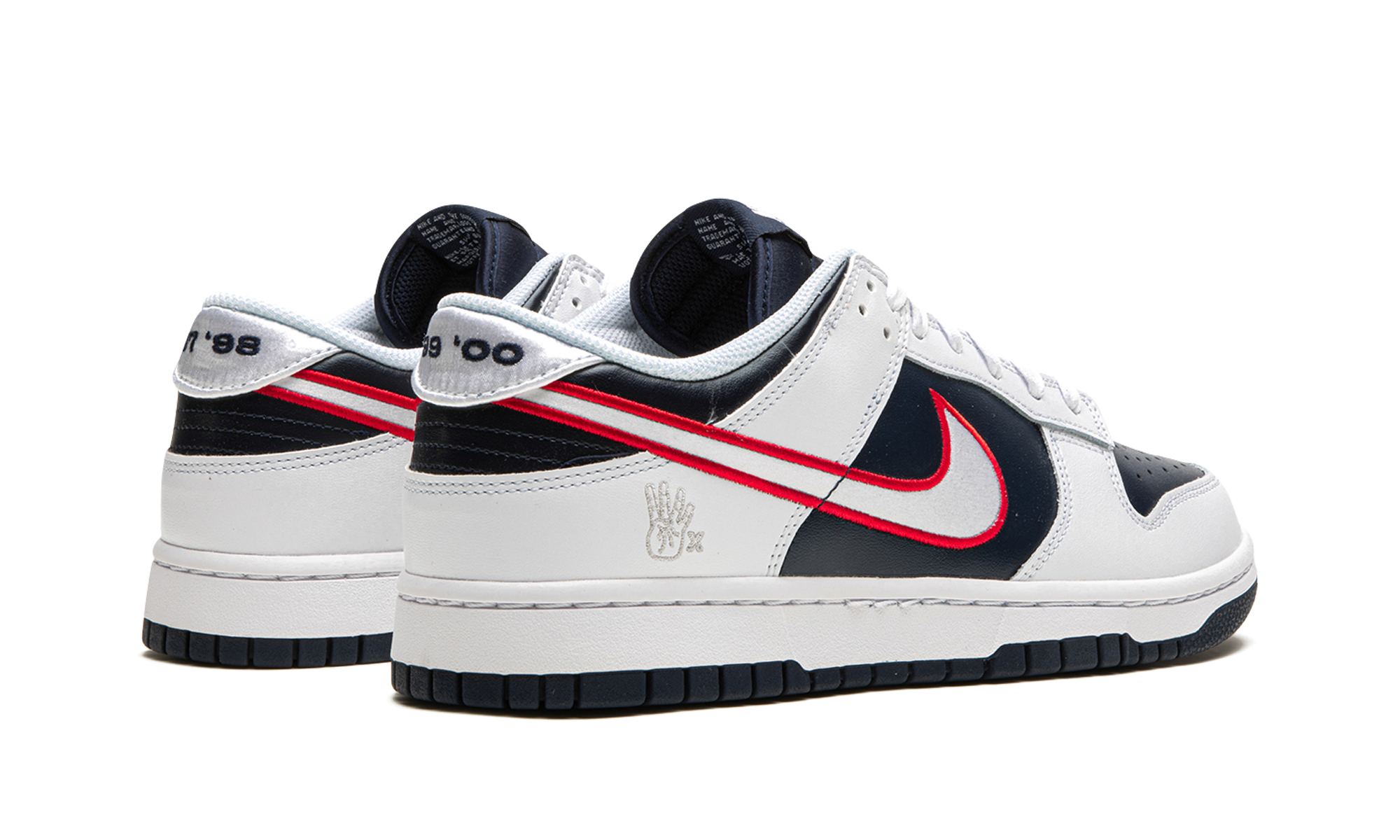 nike dunk low houston comets four peat women s+DZ2780-100+diagnol right behind view