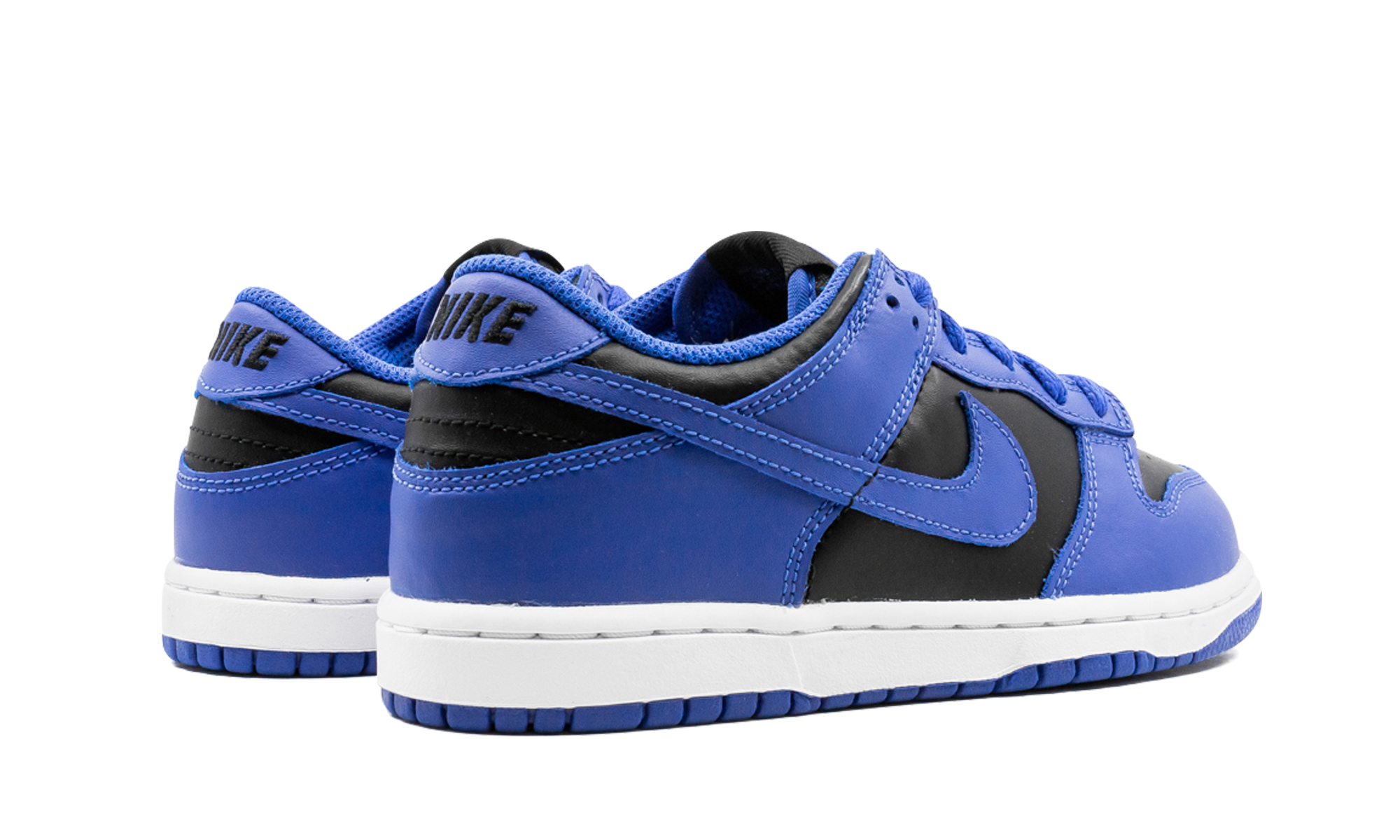 nike dunk low hyper cobalt ps+CW1588-001+diagnol right behind view