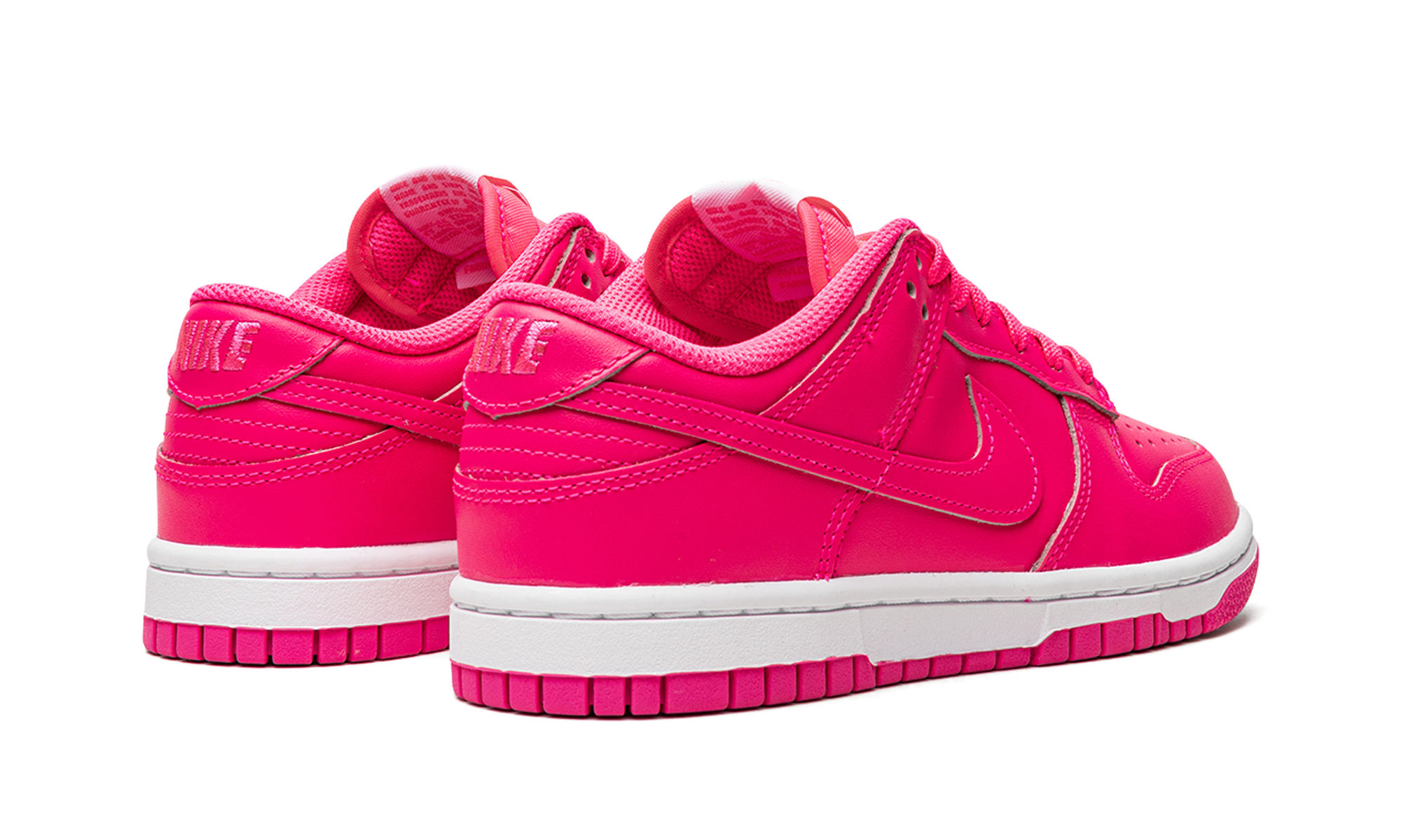 nike dunk low hyper pink women s+DZ5196-600+diagnol right behind view