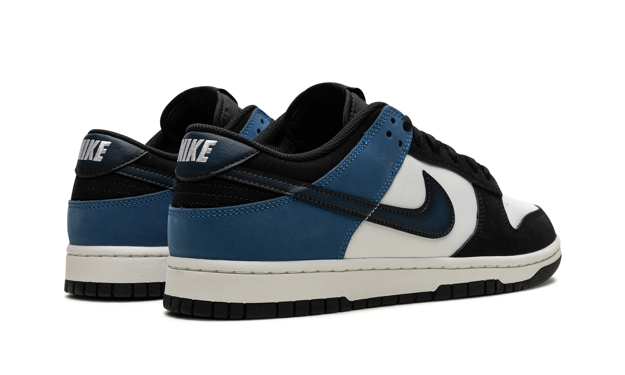 nike dunk low industrial blue+FD6923-100+diagnol right behind view