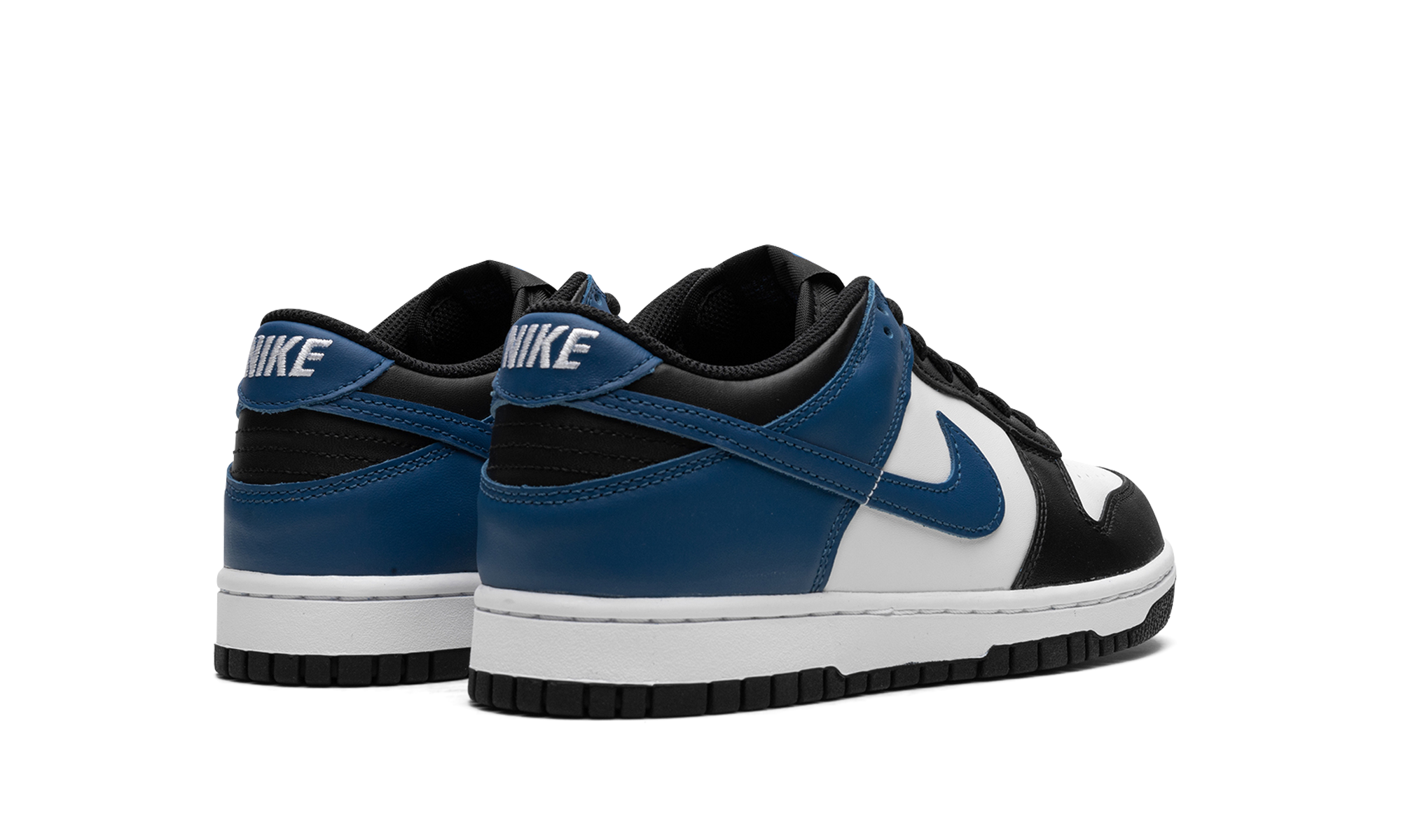 nike dunk low industrial blue gs+DH9765-104+diagnol right behind view