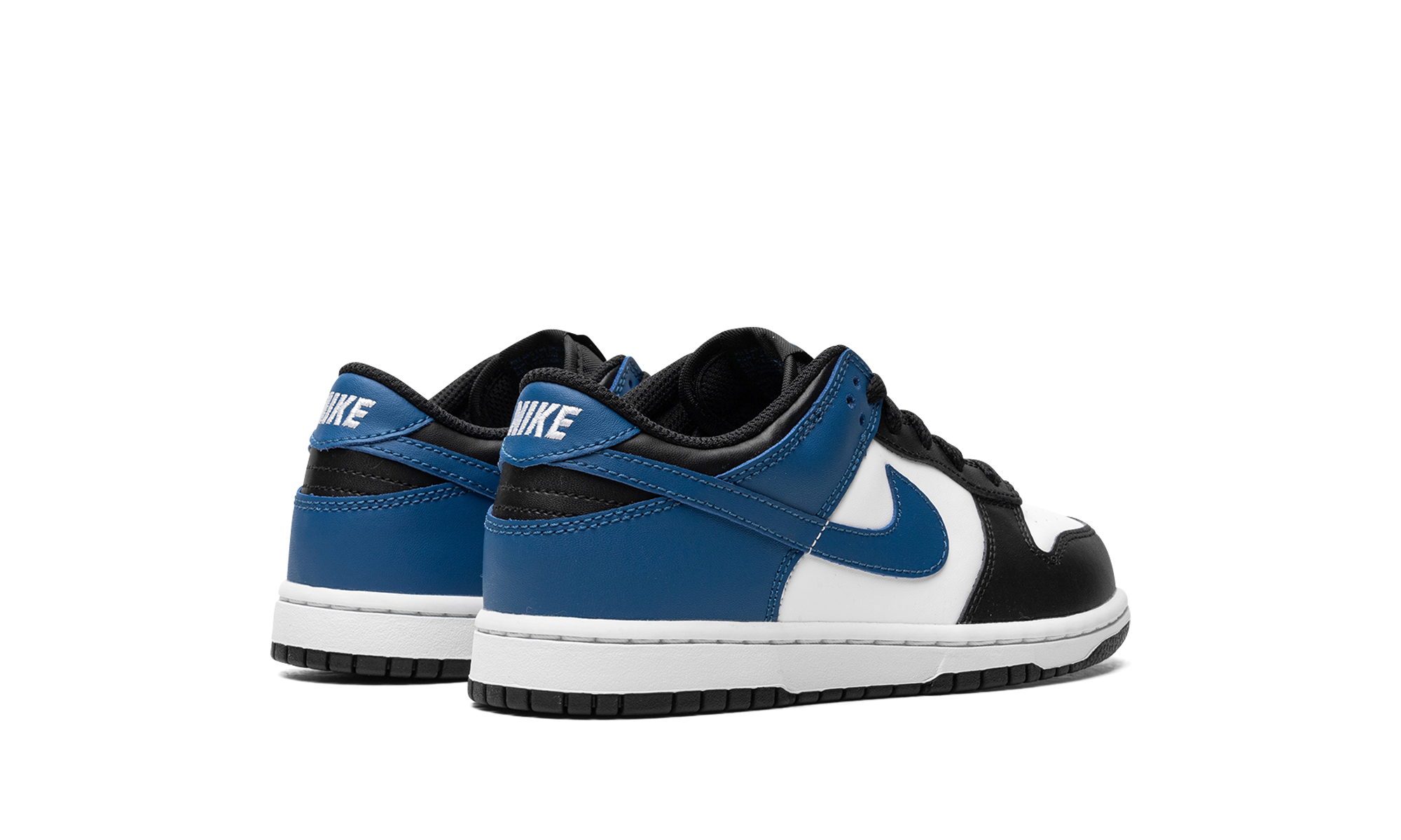 nike dunk low industrial blue ps+DH9756-104+diagnol right behind view