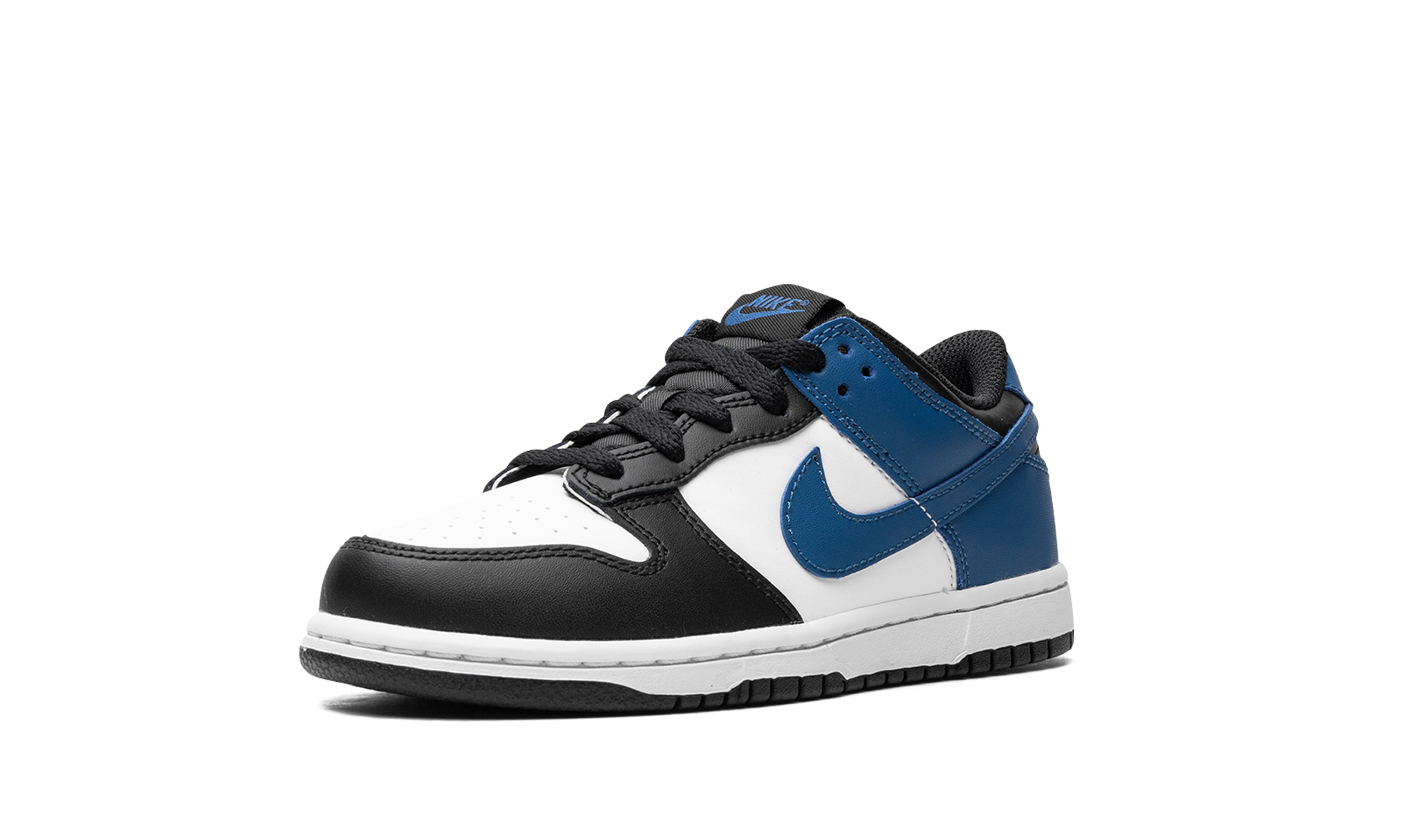 nike dunk low industrial blue ps+DH9756-104+left diagnol single view