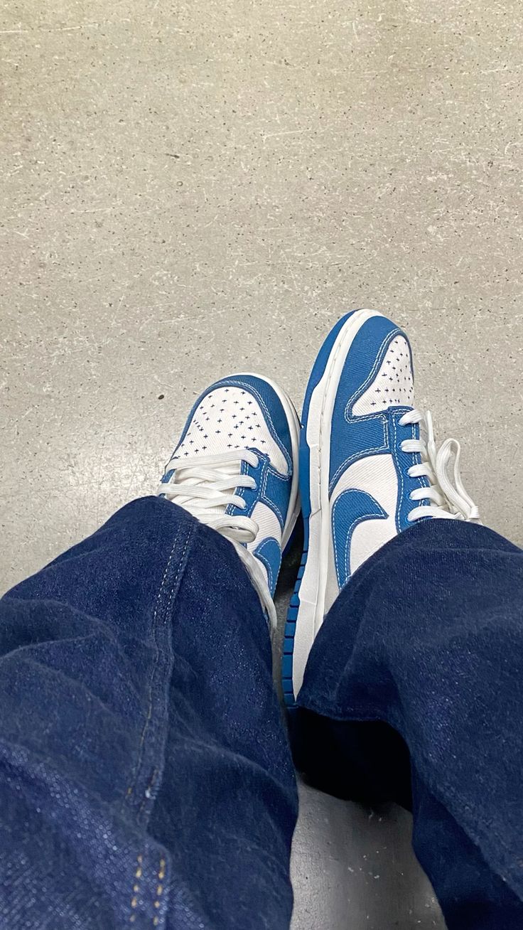 Nike Dunk Low Industrial Blue Sashiko, Lifestyle View 1, SKU DV0834-101