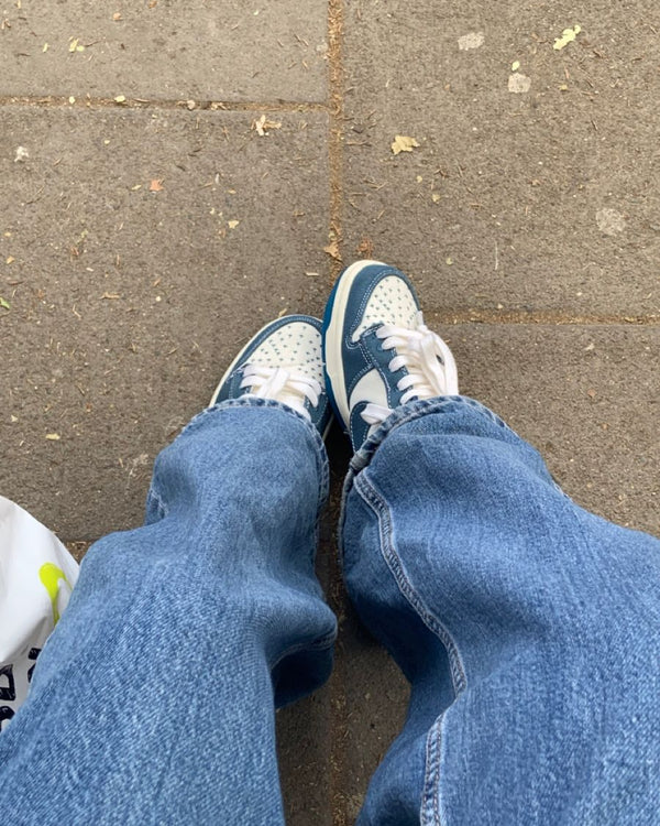 Nike Dunk Low Industrial Blue Sashiko, Lifestyle View 2, SKU DV0834-101
