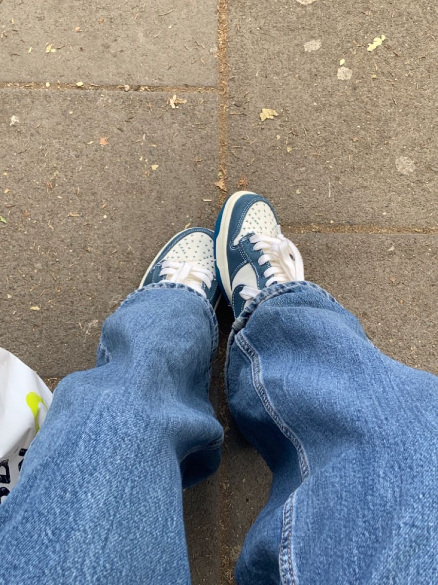 Nike Dunk Low Industrial Blue Sashiko, Lifestyle View 2, SKU DV0834-101
