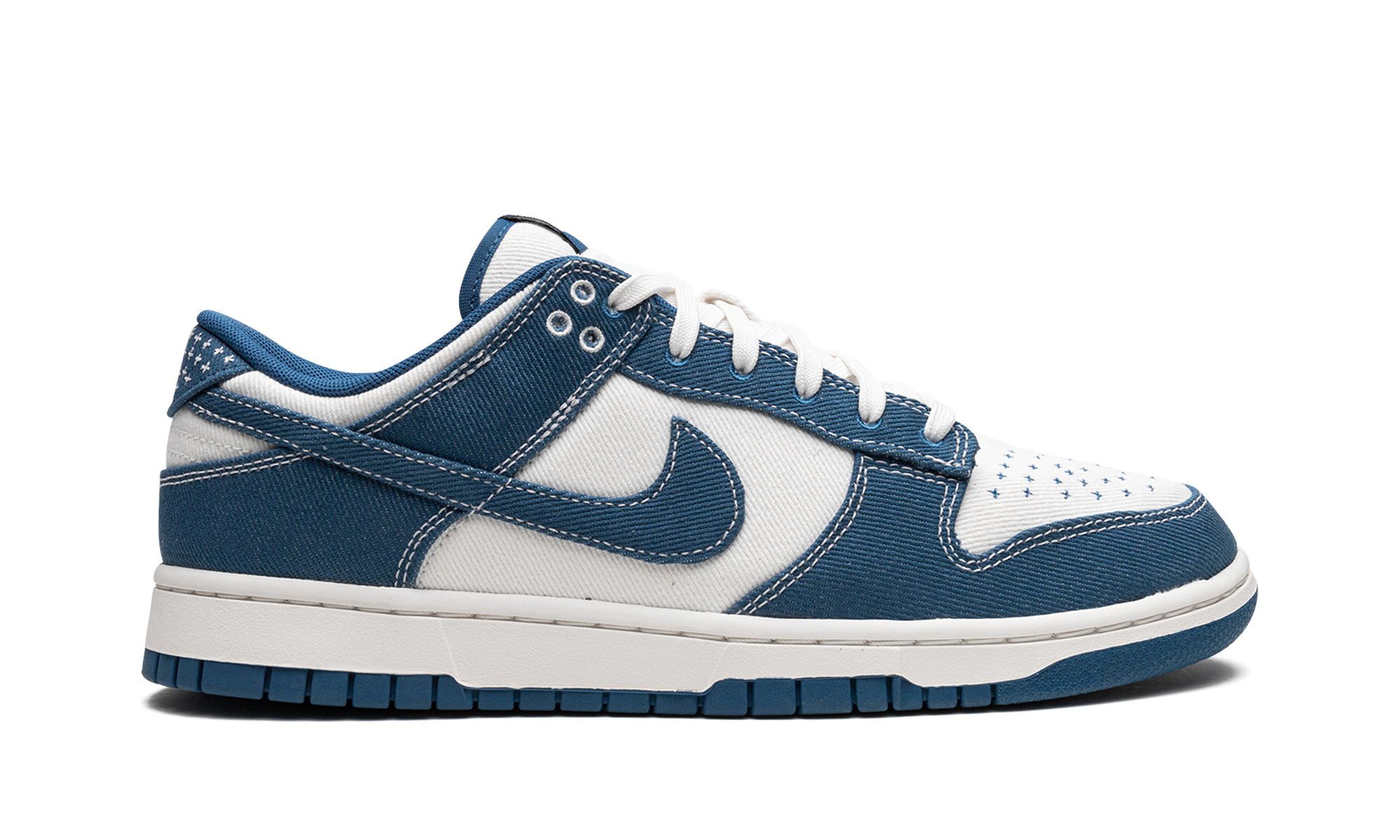 nike dunk low industrial blue sashiko+DV0834-101+right view