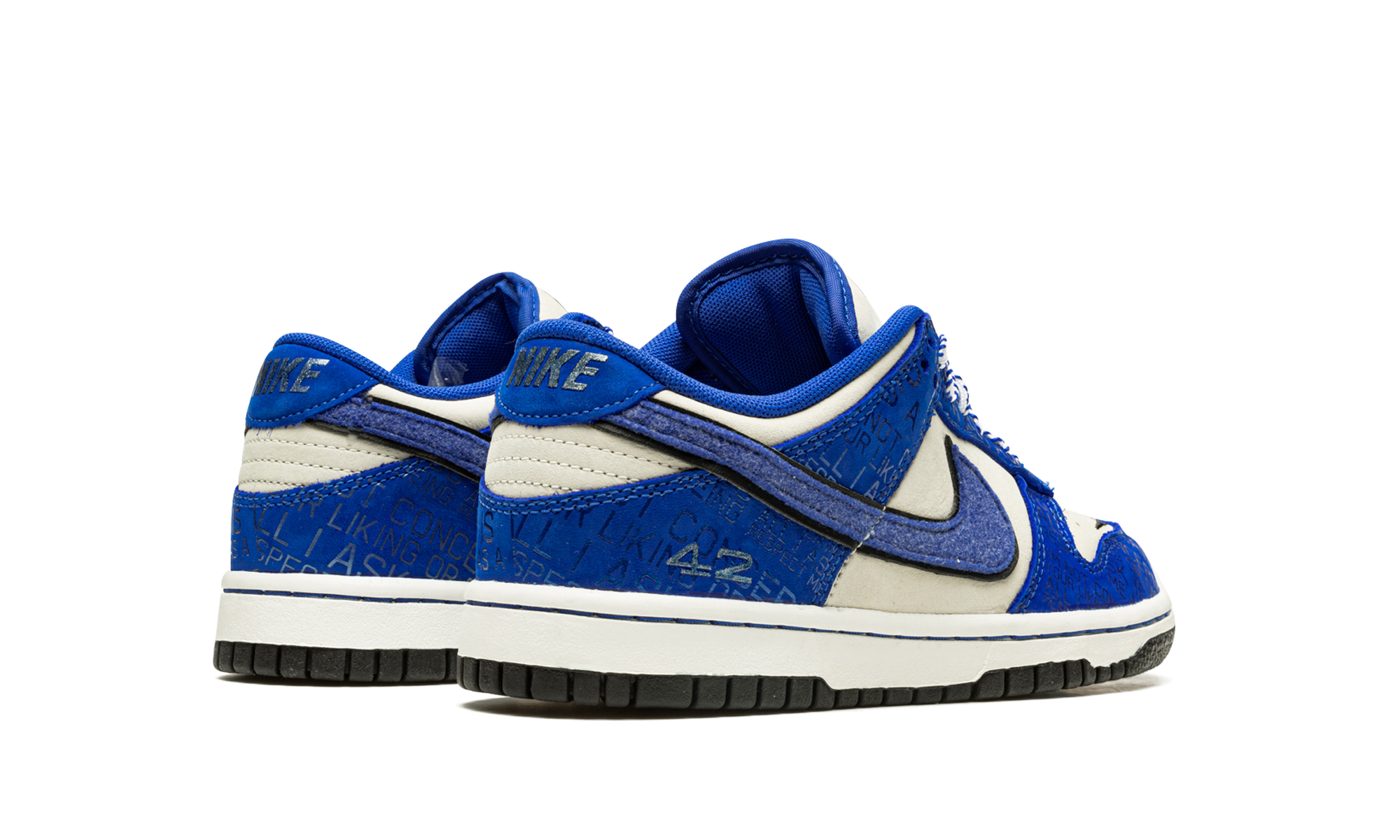 nike dunk low jackie robinson gs+DV2203-400+diagnol right behind view