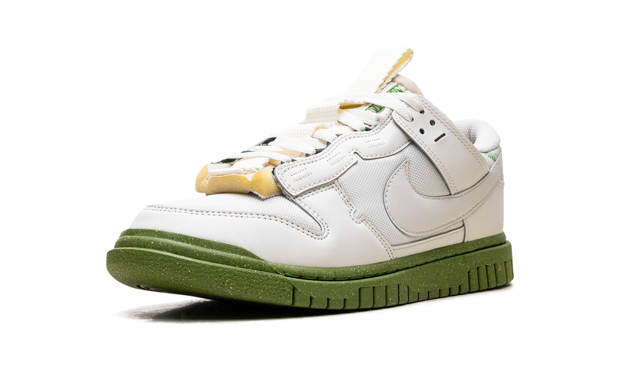 nike dunk low jumbo phantom chlorophyll+FJ4192-001+left diagnol single view