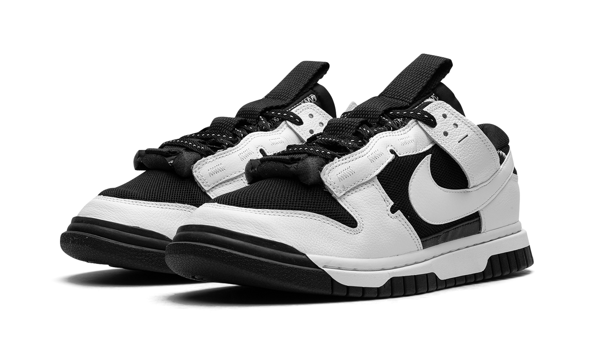 nike dunk low jumbo reverse panda+DV0821-002+diagnol left view