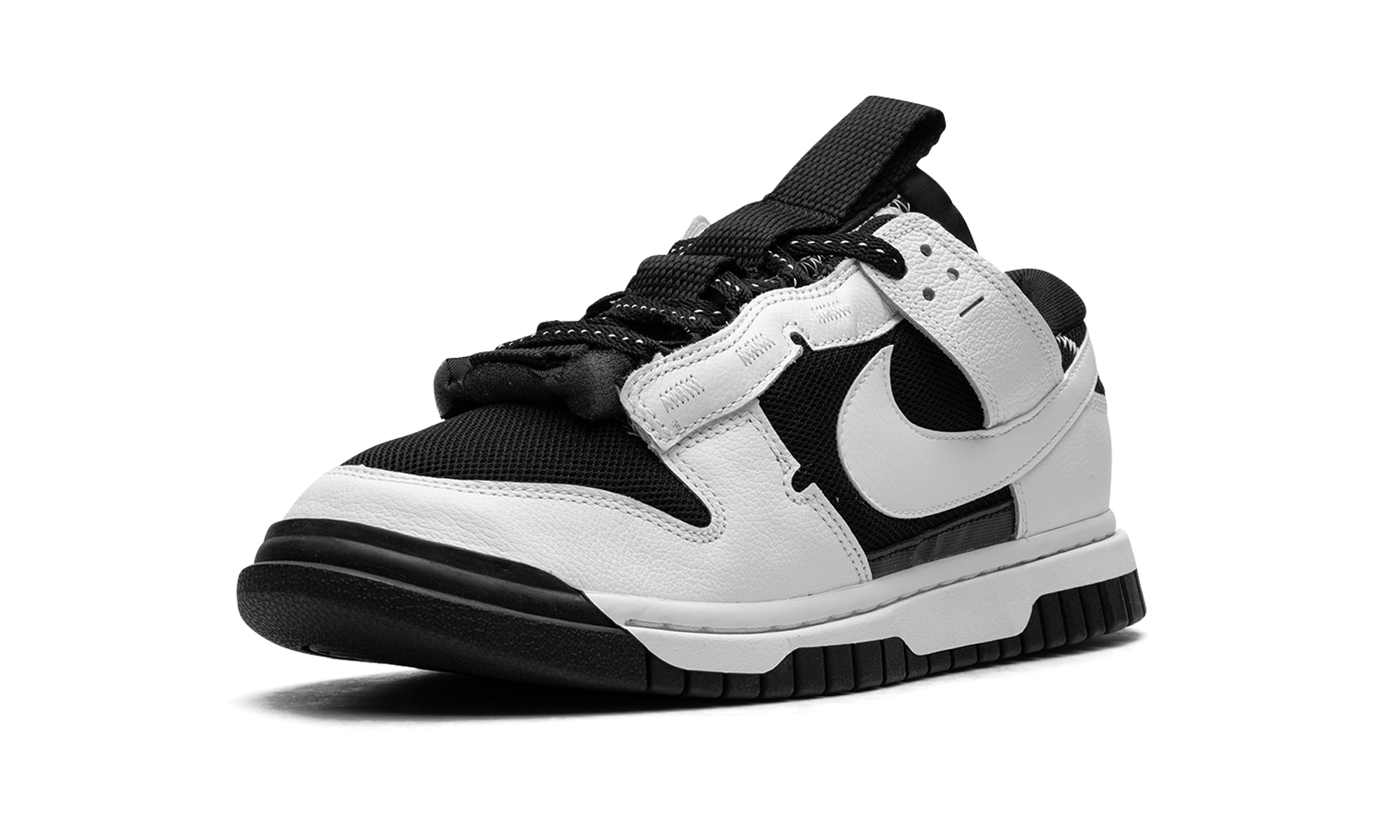 nike dunk low jumbo reverse panda+DV0821-002+left diagnol single view