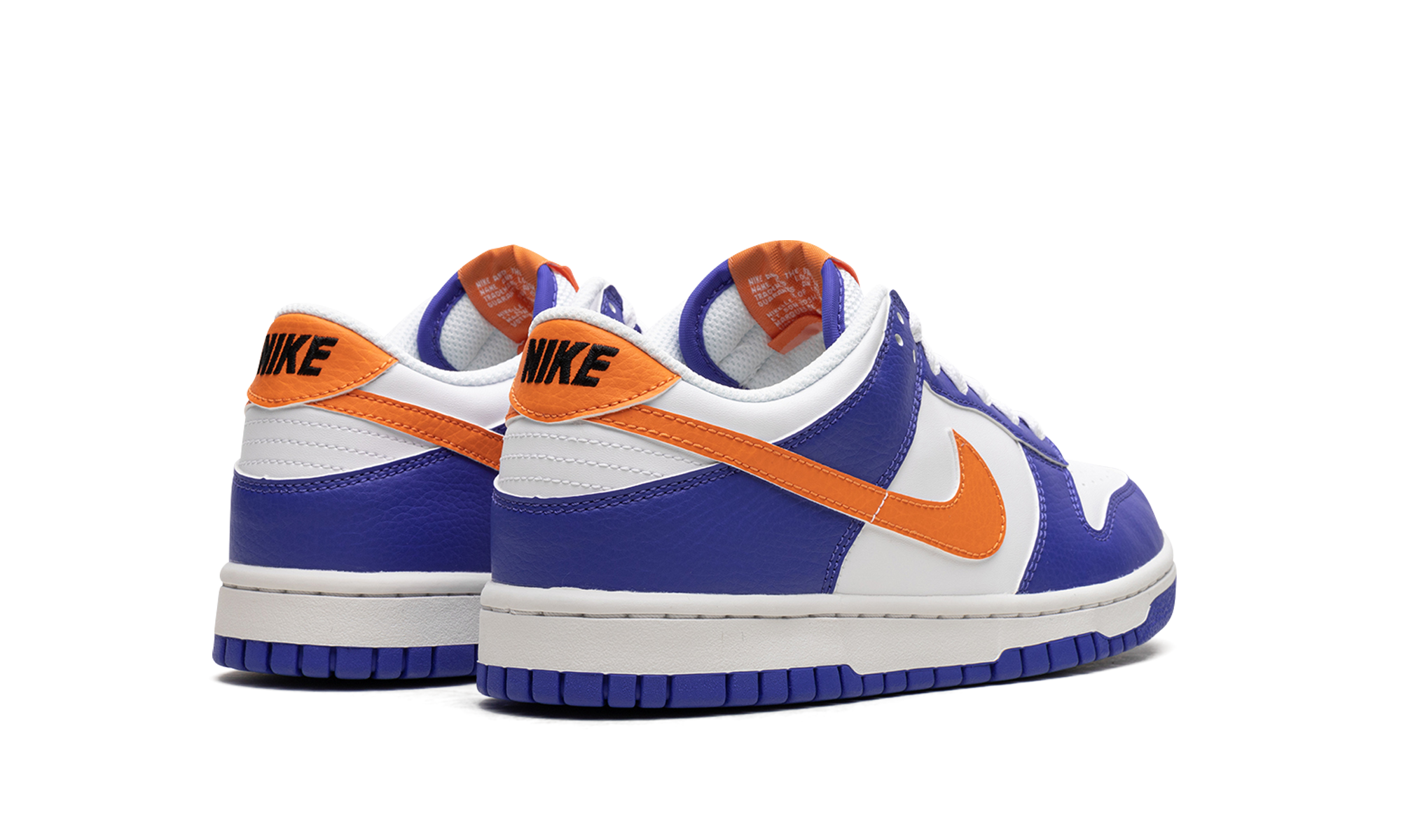 nike dunk low knicks gs+FN7783-400+diagnol right behind view