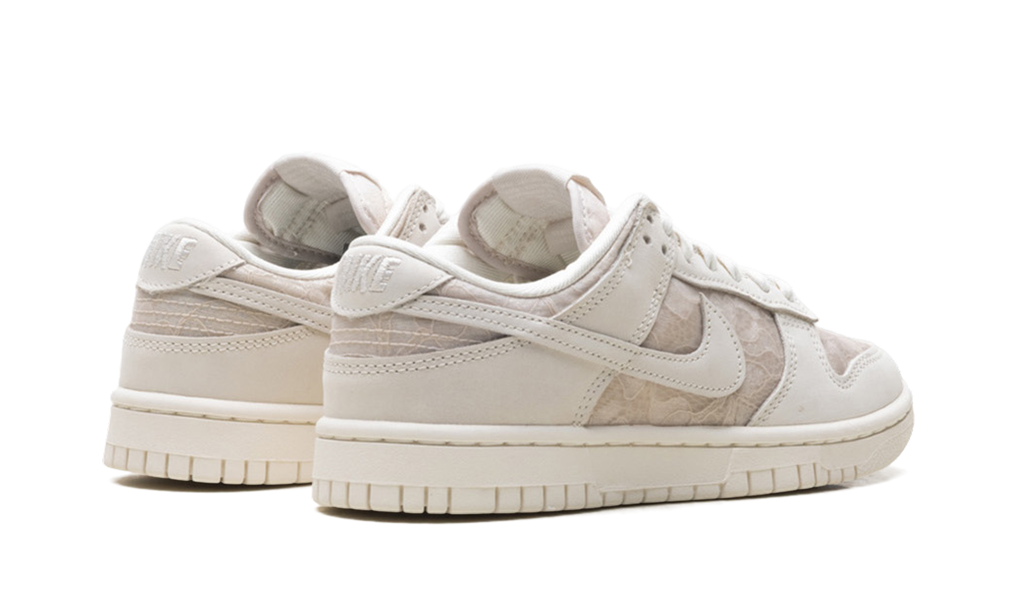 nike dunk low lace soft pearl women s+HJ5870-100+diagnol right behind view