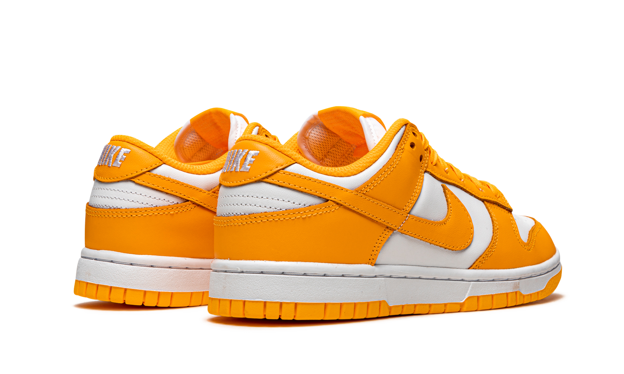 nike dunk low laser orange women s+DD1503-800+diagnol right behind view