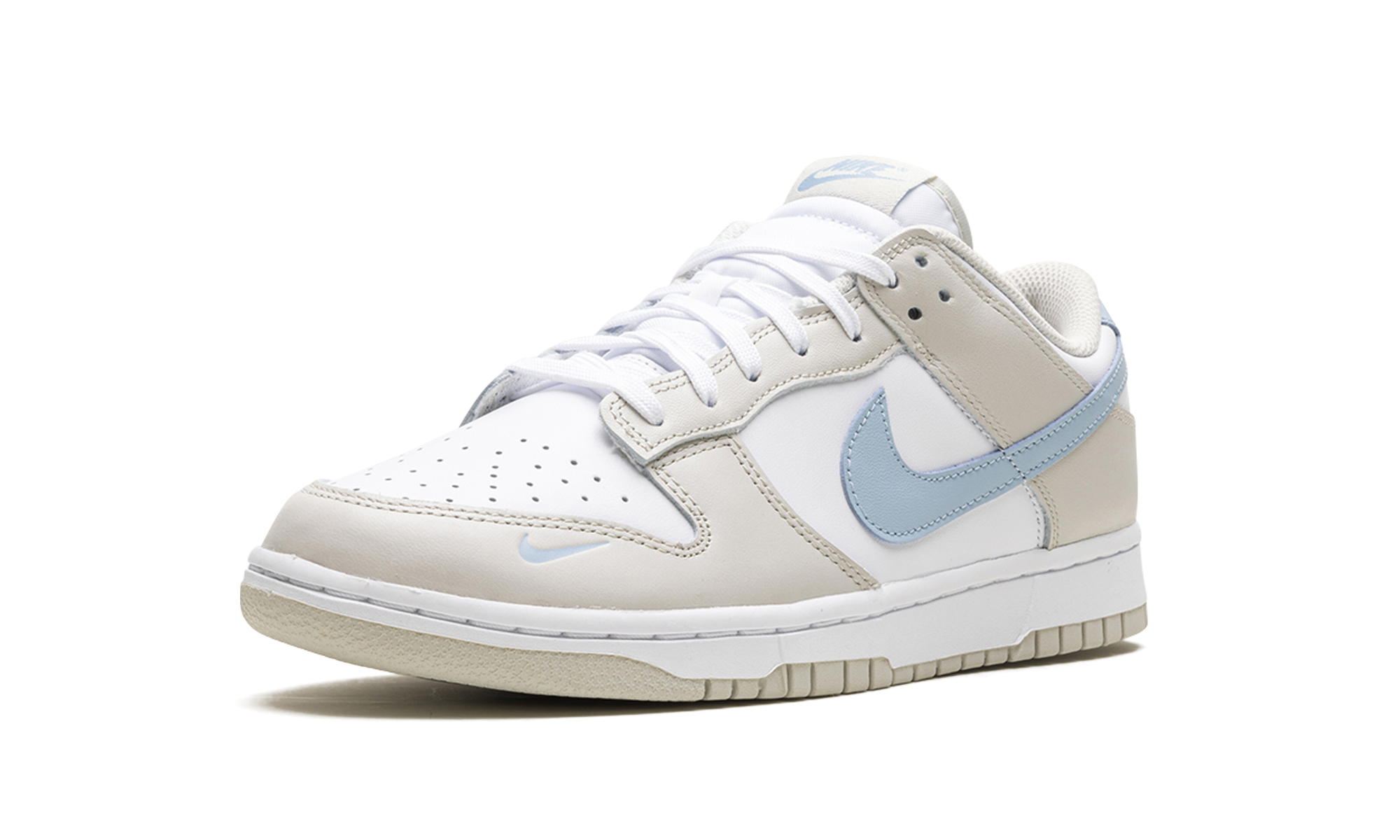 nike dunk low light bone armory blue women s+HF0023-100+left diagnol single view