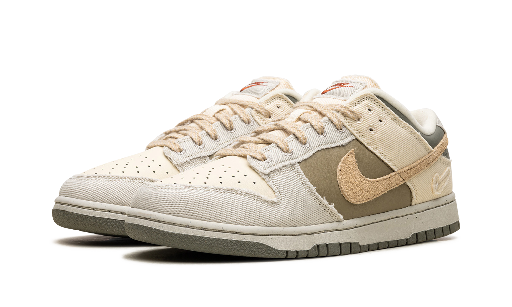 nike dunk low light bone dark stucco women s+FZ4341-100+diagnol left view