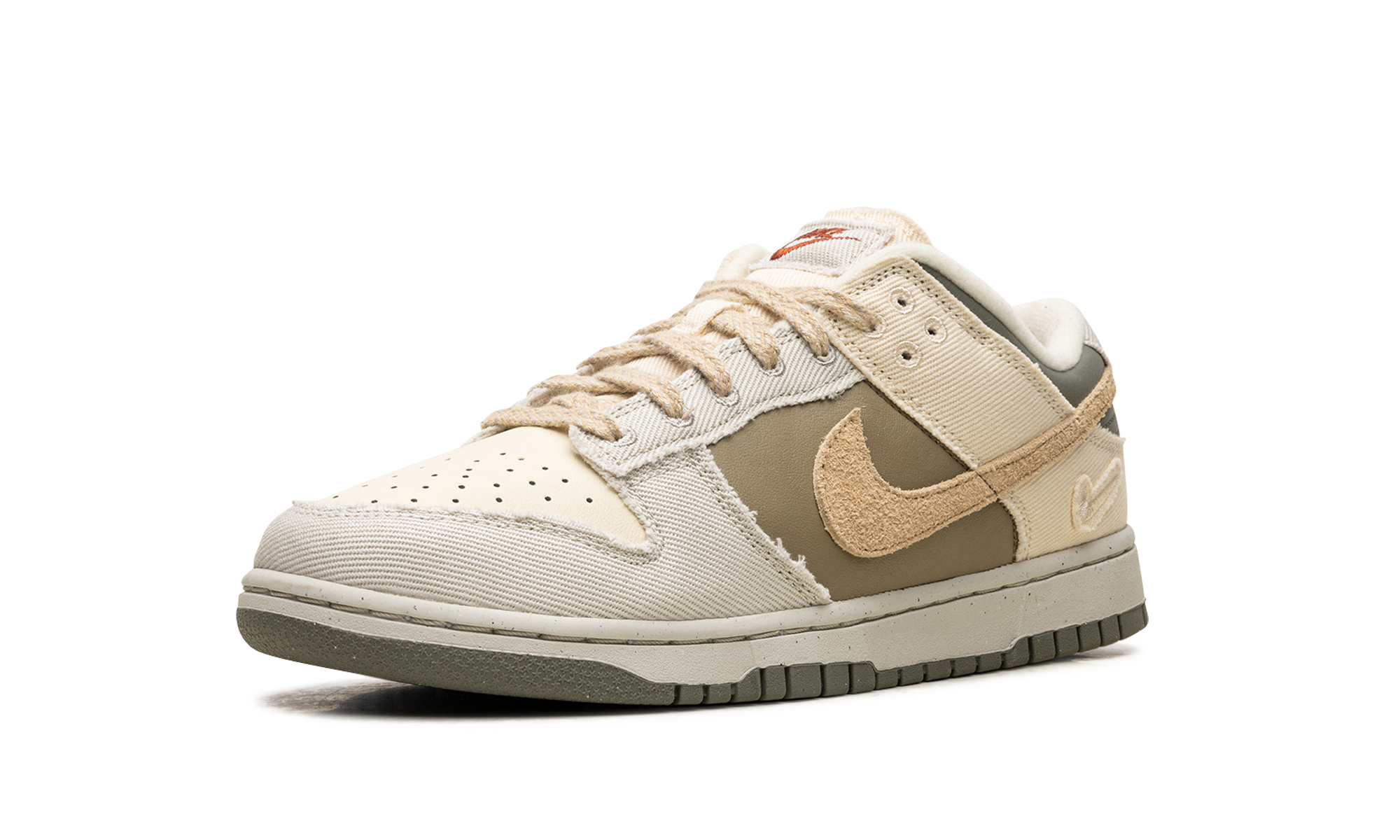 nike dunk low light bone dark stucco women s+FZ4341-100+left diagnol single view