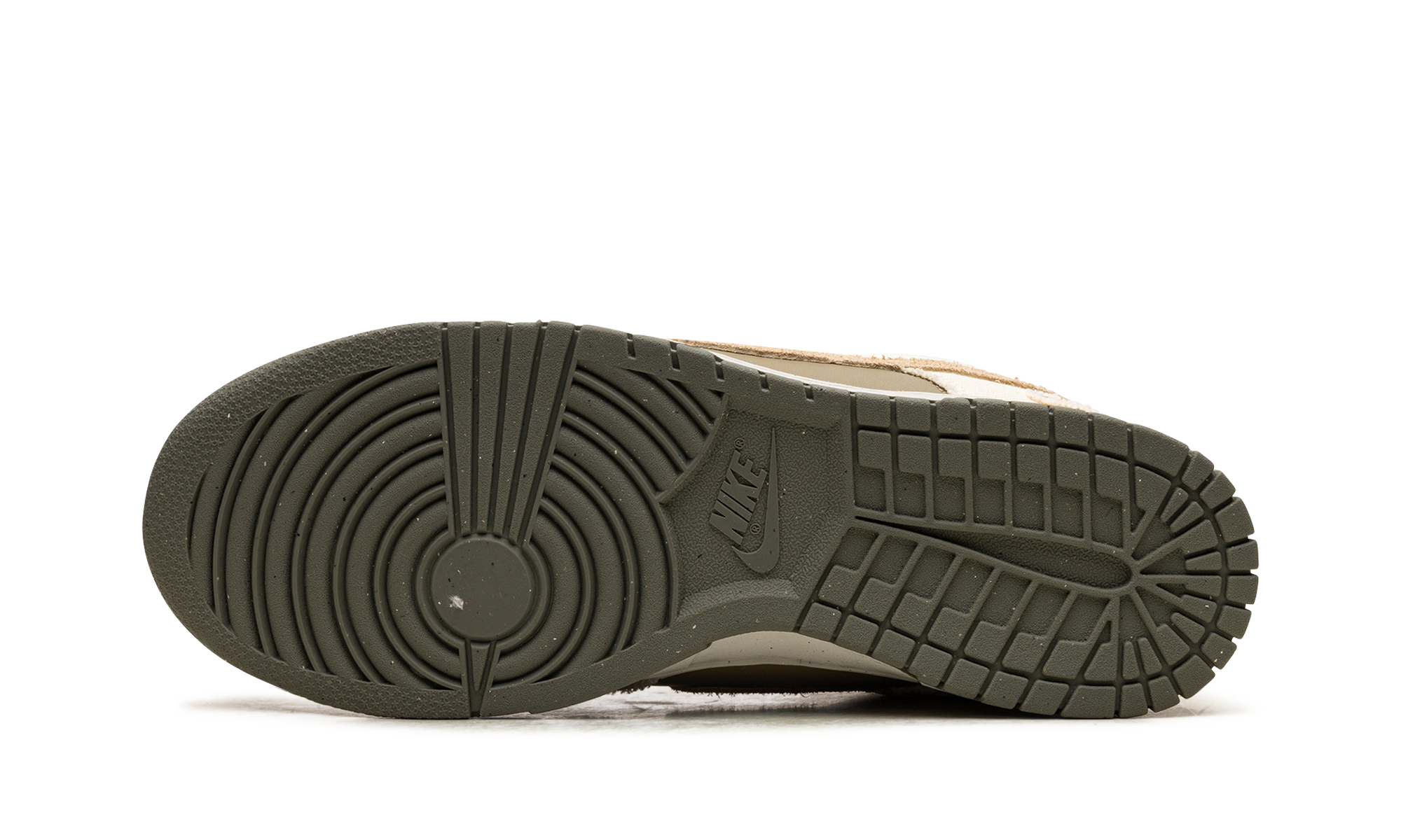 nike dunk low light bone dark stucco women s+FZ4341-100+bottom view