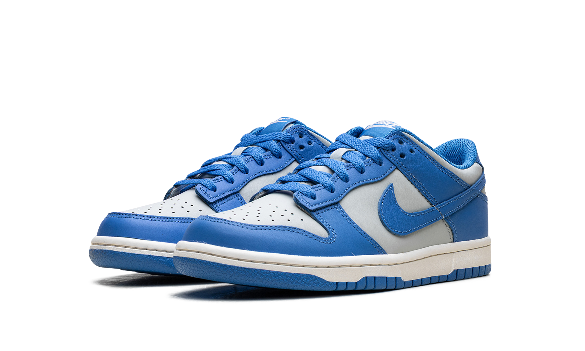 nike dunk low light silver sail light photo blue gs+FB9109-004+diagnol left view